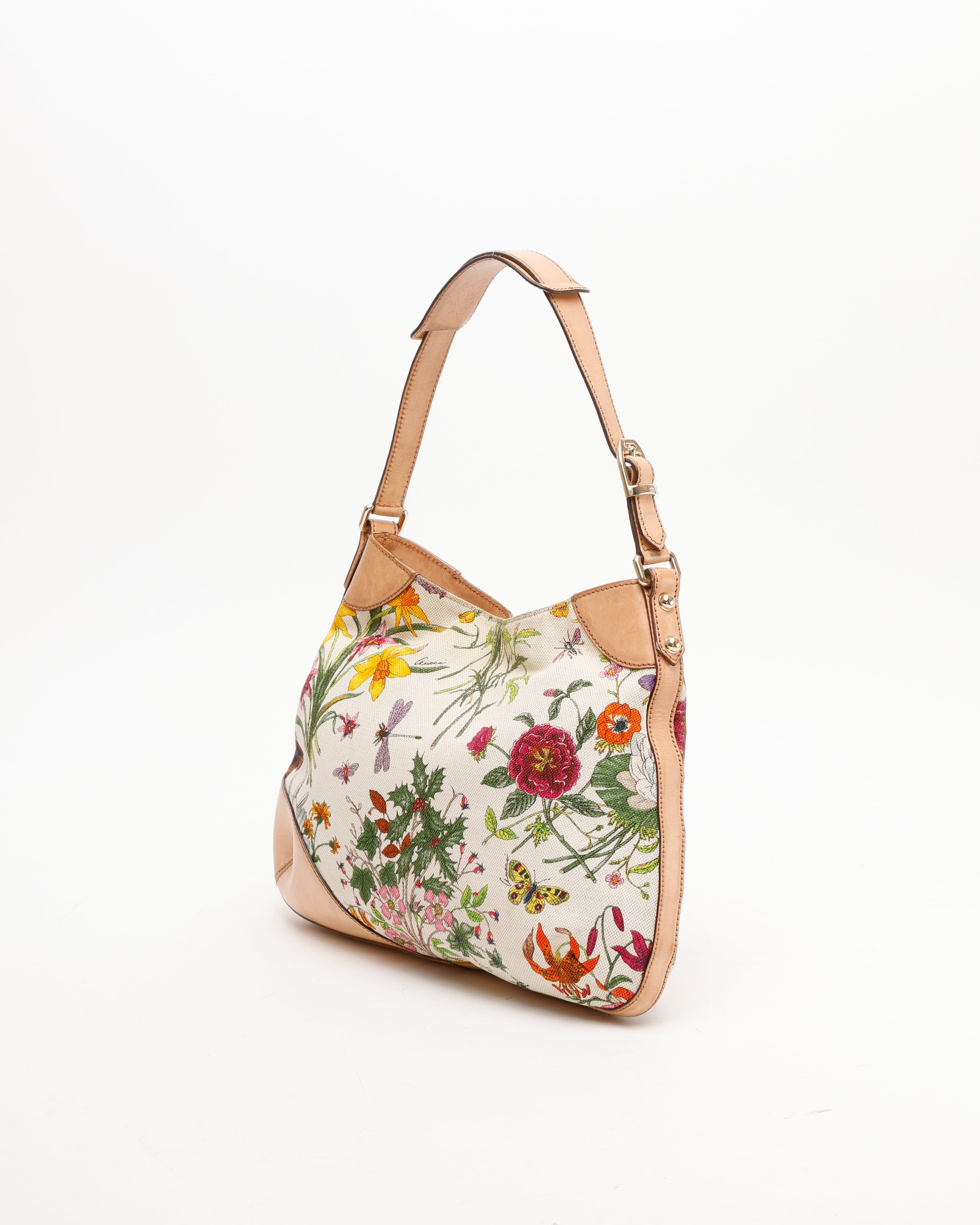 Gucci Floral Horsebit Bag