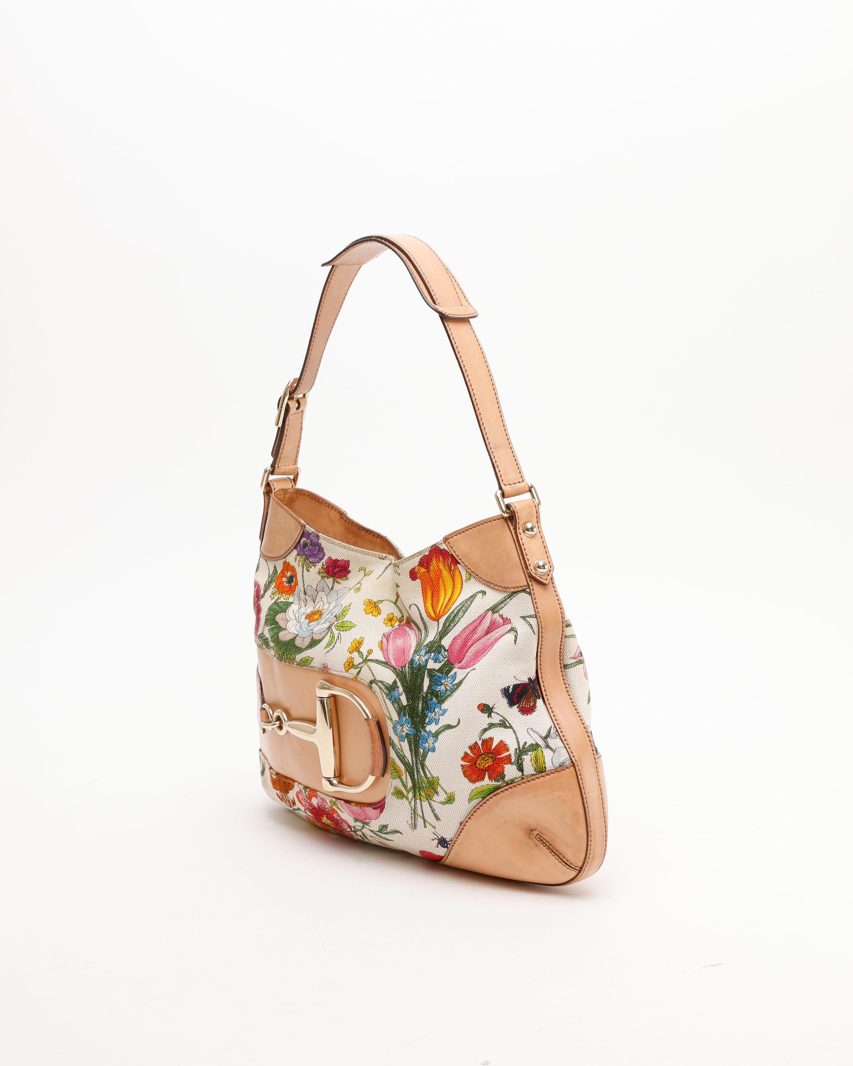 Gucci Floral Horsebit Bag