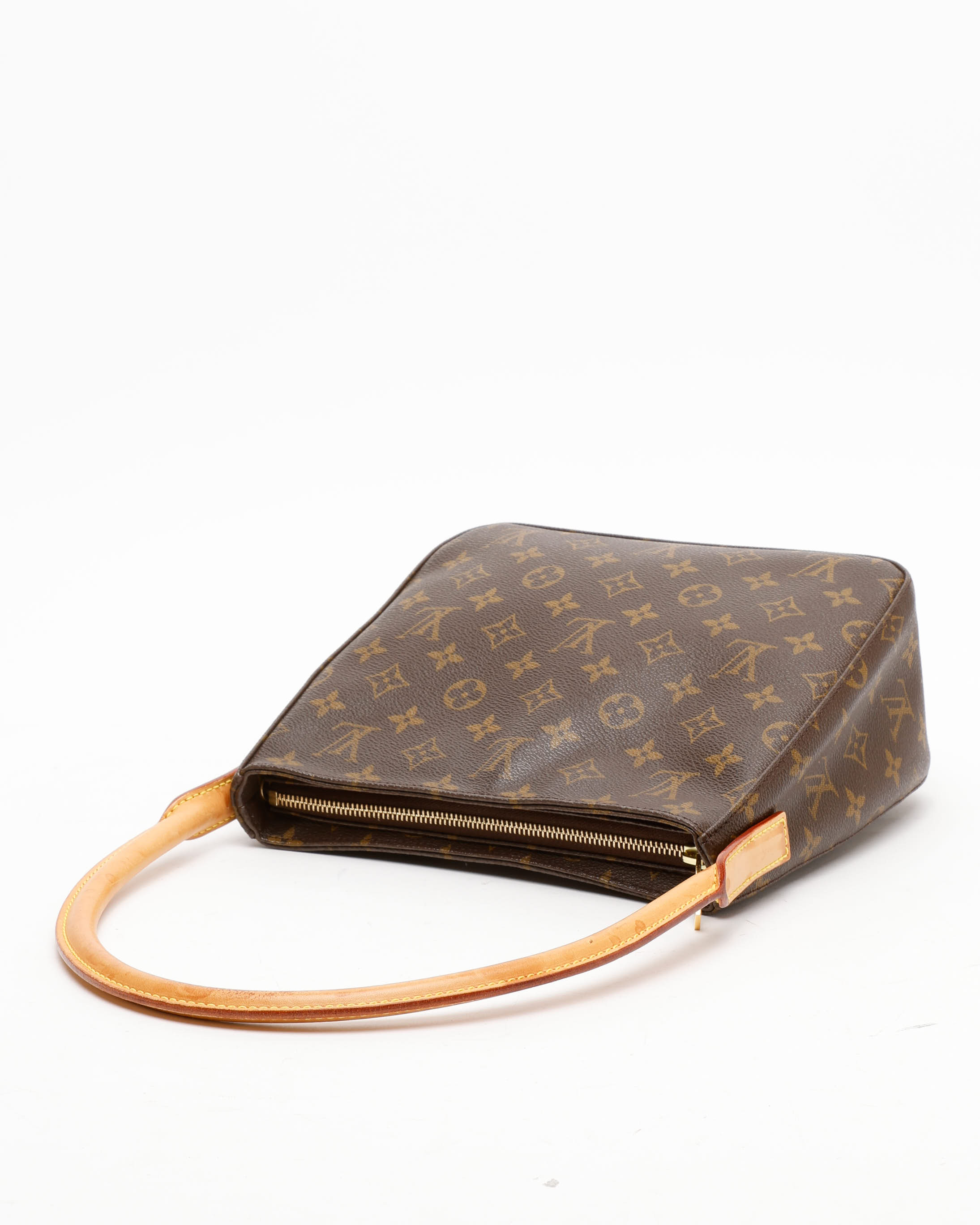 Pre-owned Louis Vuitton Monogram Looping Mm Bag In Brown
