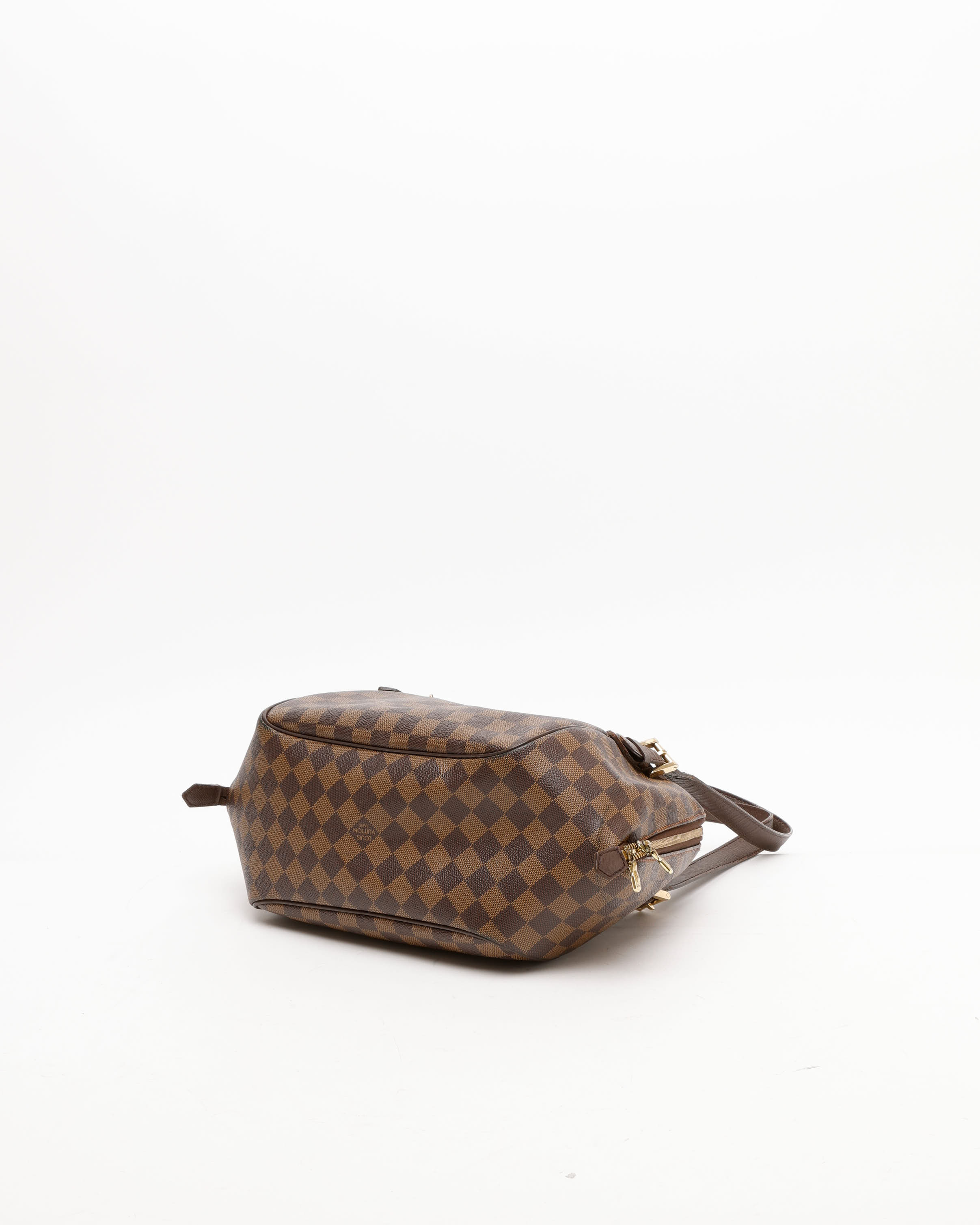 Pre-owned Louis Vuitton Damier Ebene Belem Mm Bag In Brown