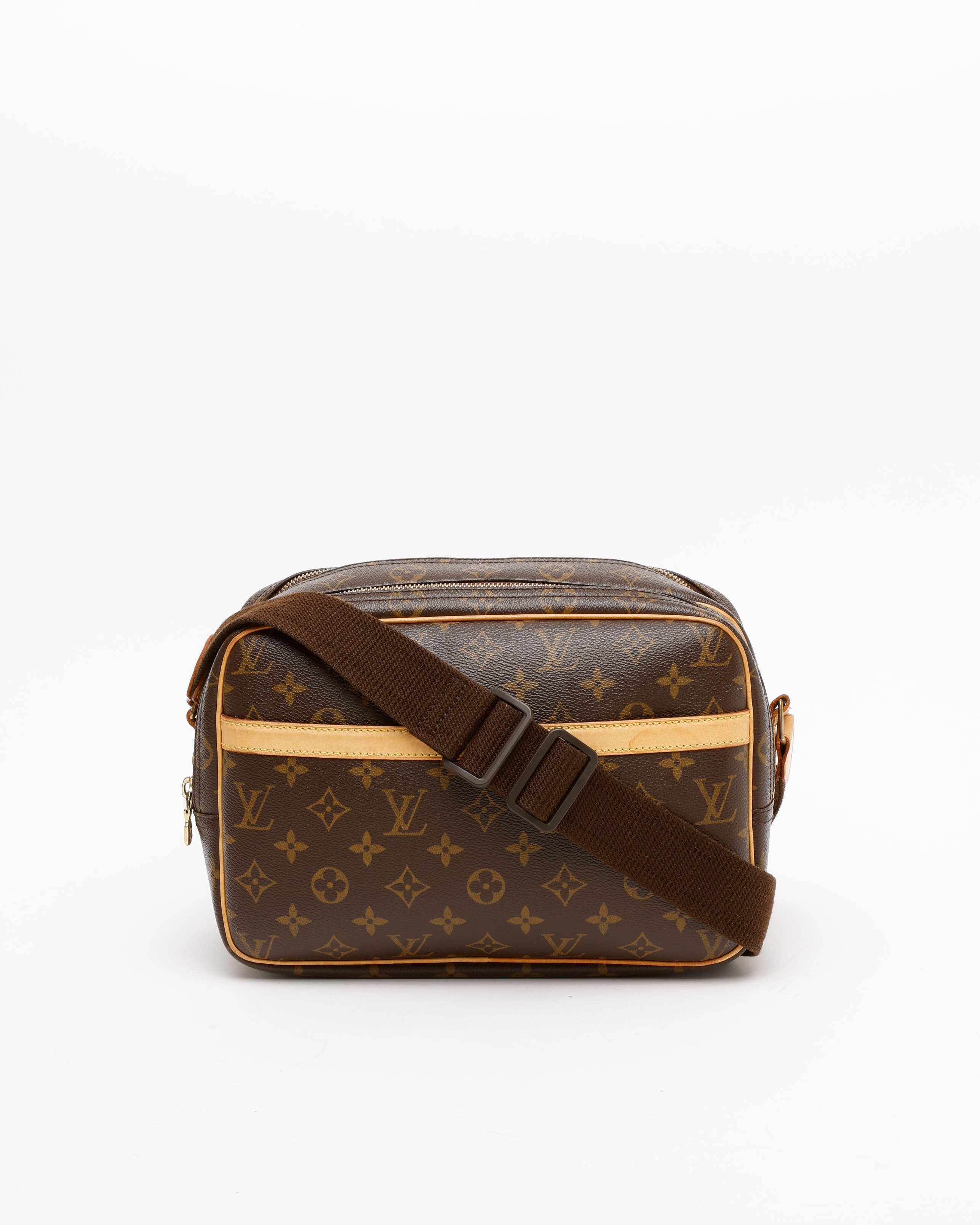Pre-owned Louis Vuitton Monogram Reporter Pm Bag In Brown