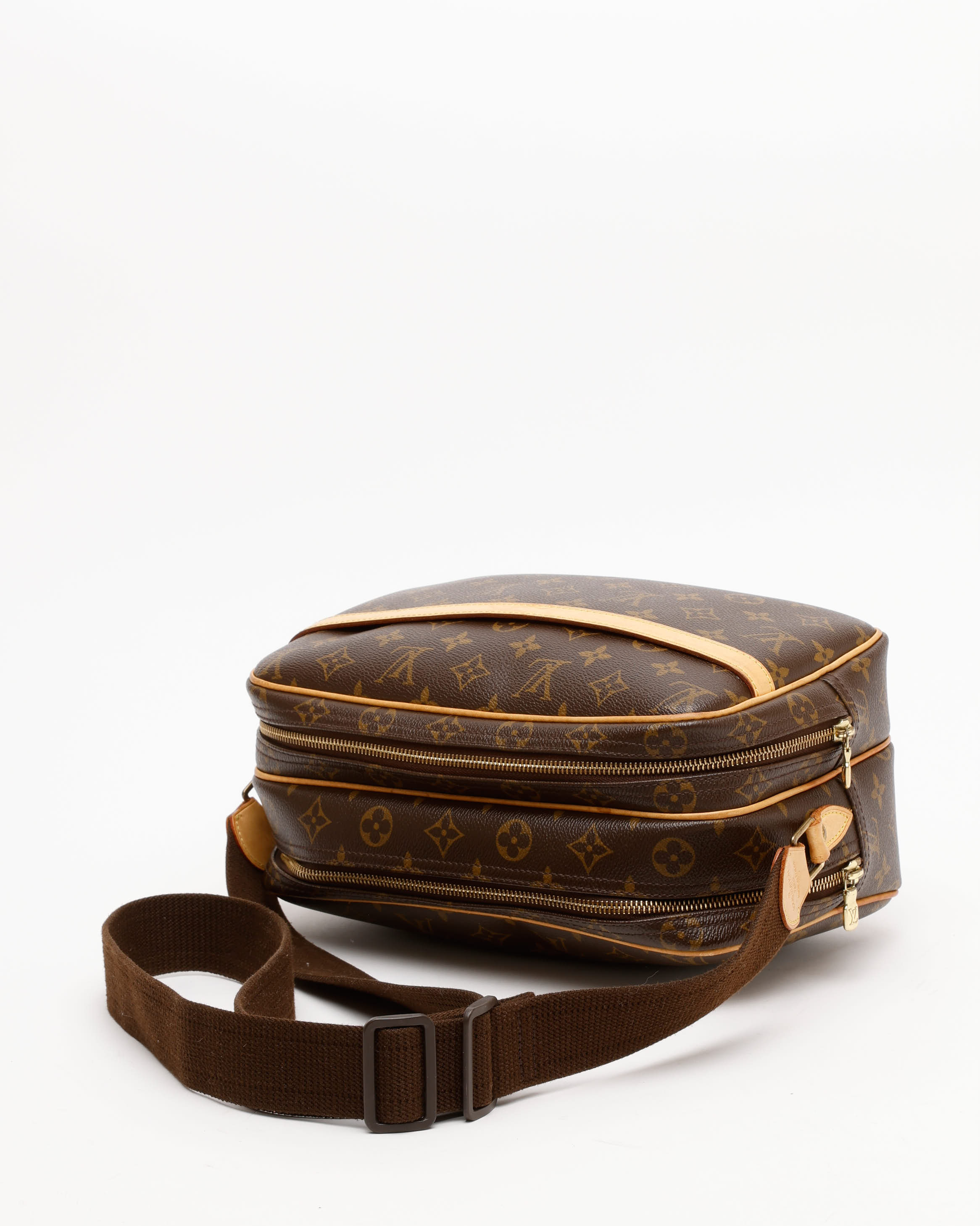 Pre-owned Louis Vuitton Monogram Reporter Pm Bag In Brown
