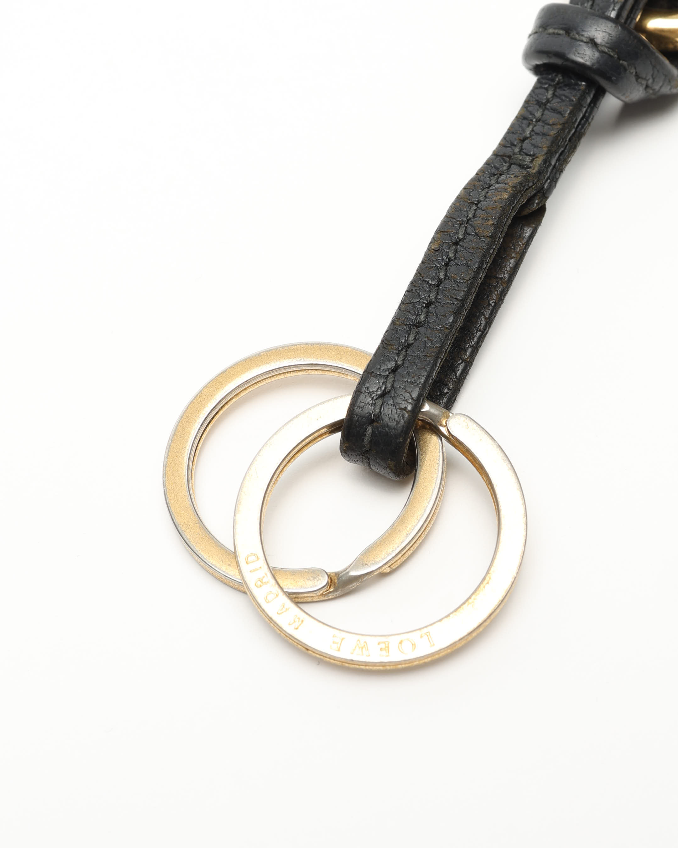 Loewe Charm Key Ring In Black