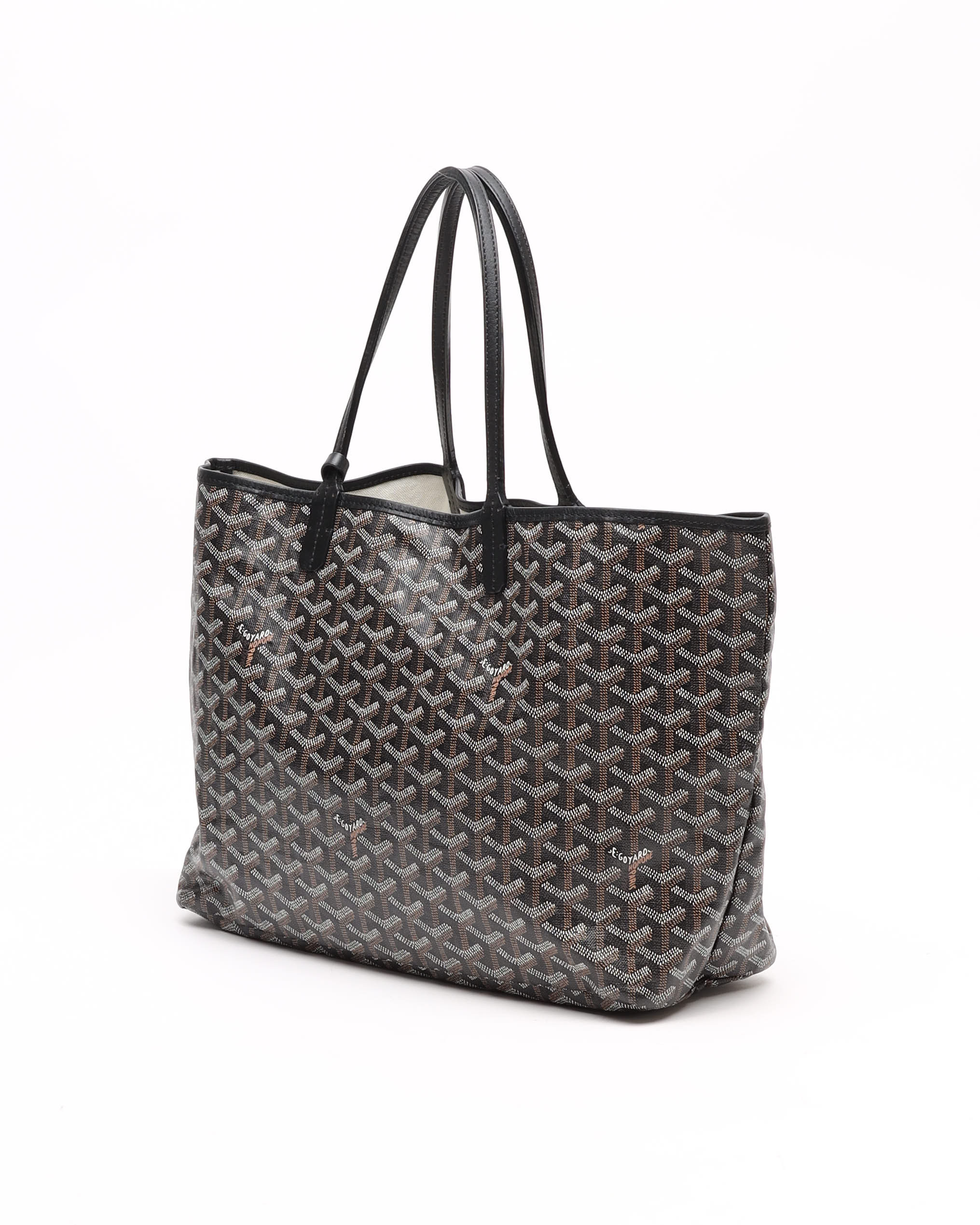 Pre-owned Goyard Saint Louis Pm Tote Bag In Black