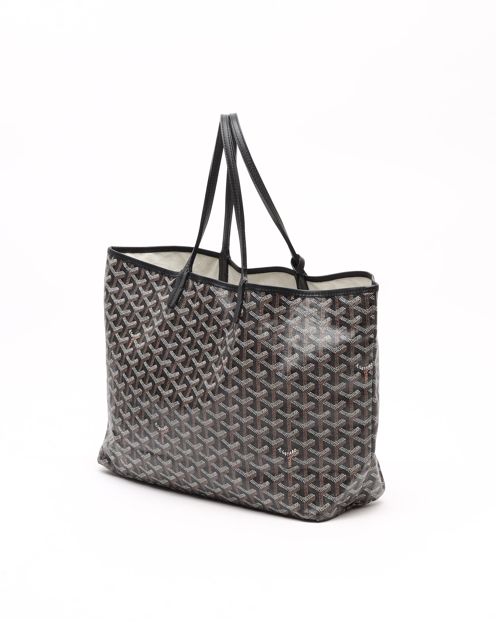 Pre-owned Goyard Saint Louis Pm Tote Bag In Black