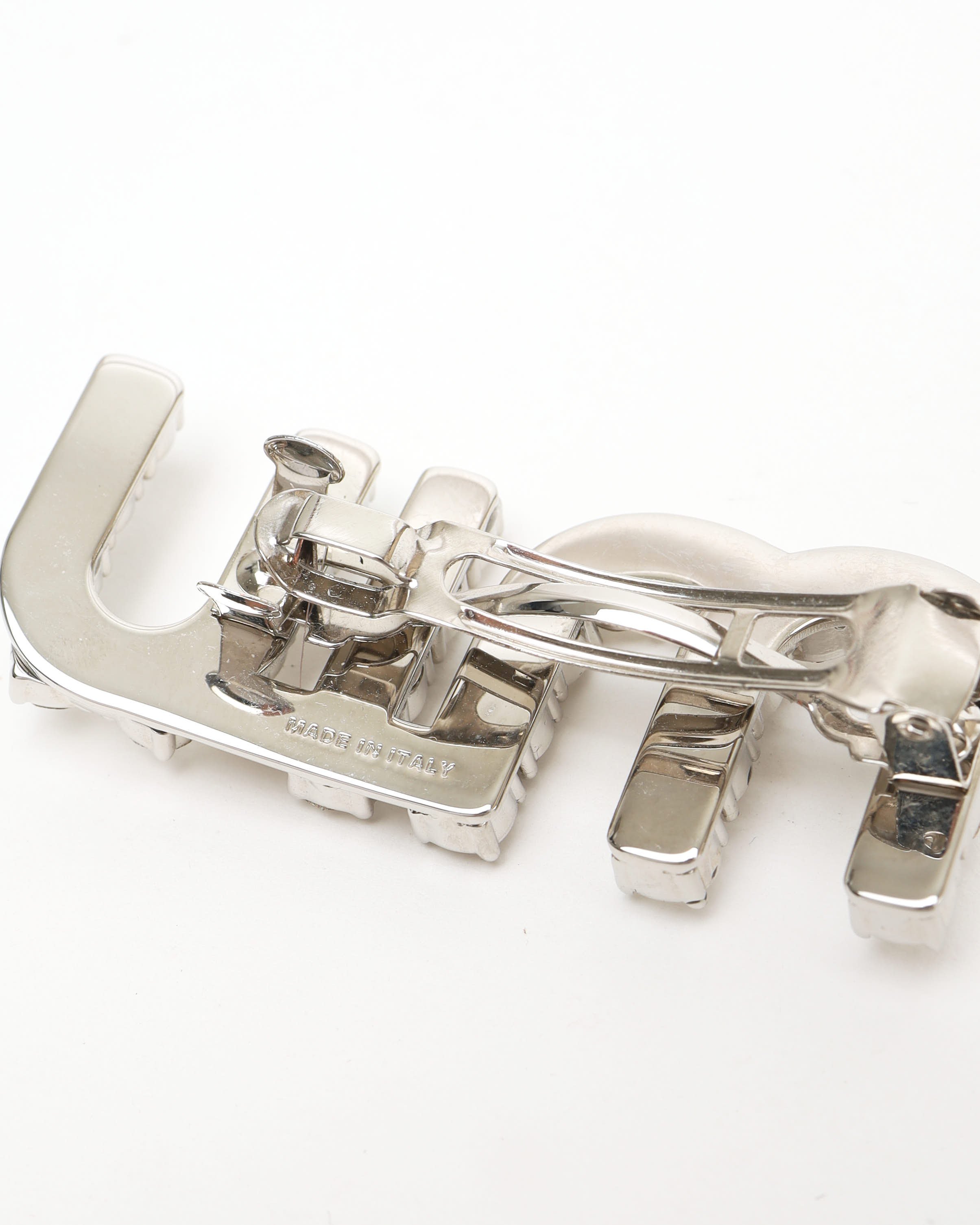 Miu Miu Logo Rhinestone Hair Clip