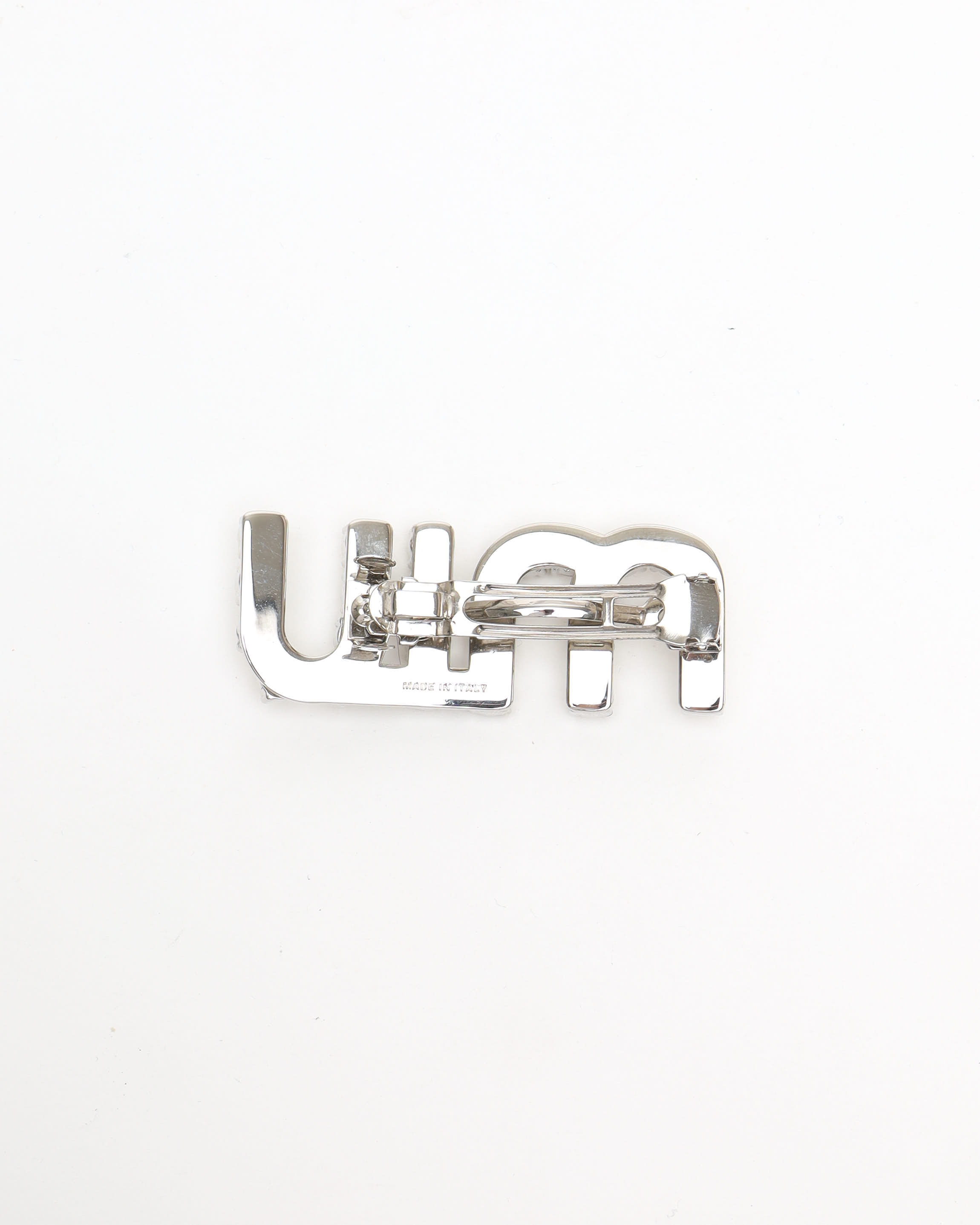 Miu Miu Logo Rhinestone Hair Clip