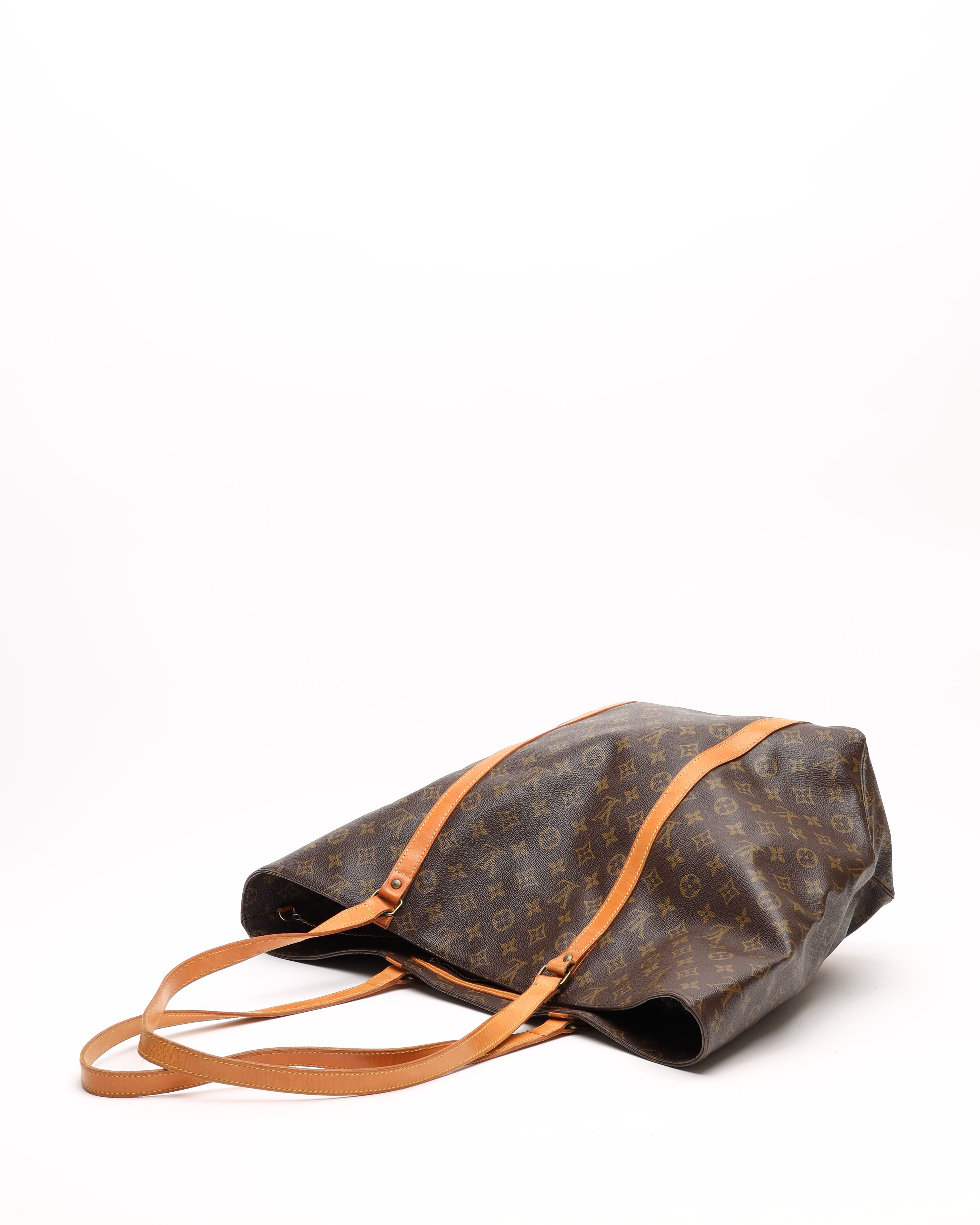Pre-owned Louis Vuitton Monogram Sac Shopping Tote Bag In Brown