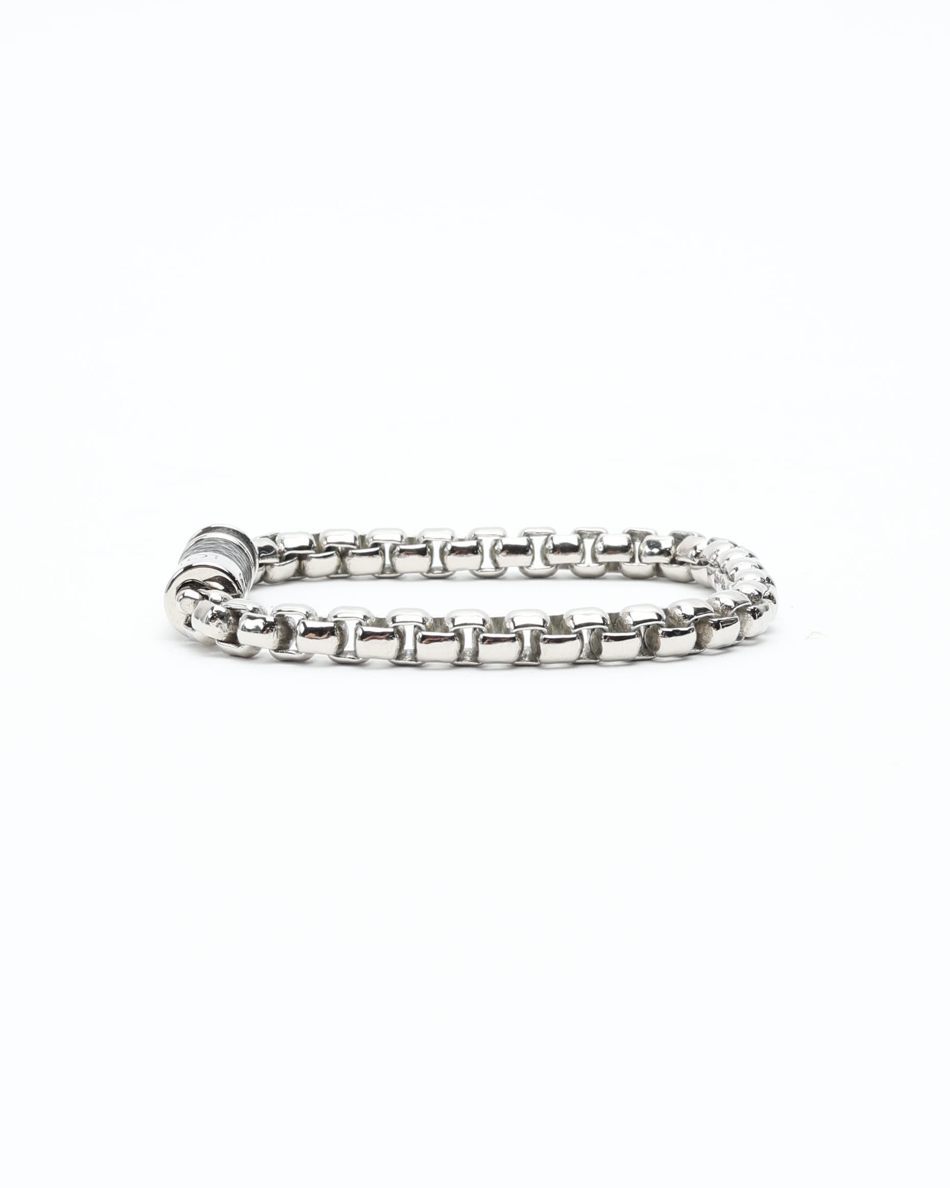 Pre-owned Louis Vuitton Monogram Eclipse Bracelet In Silver