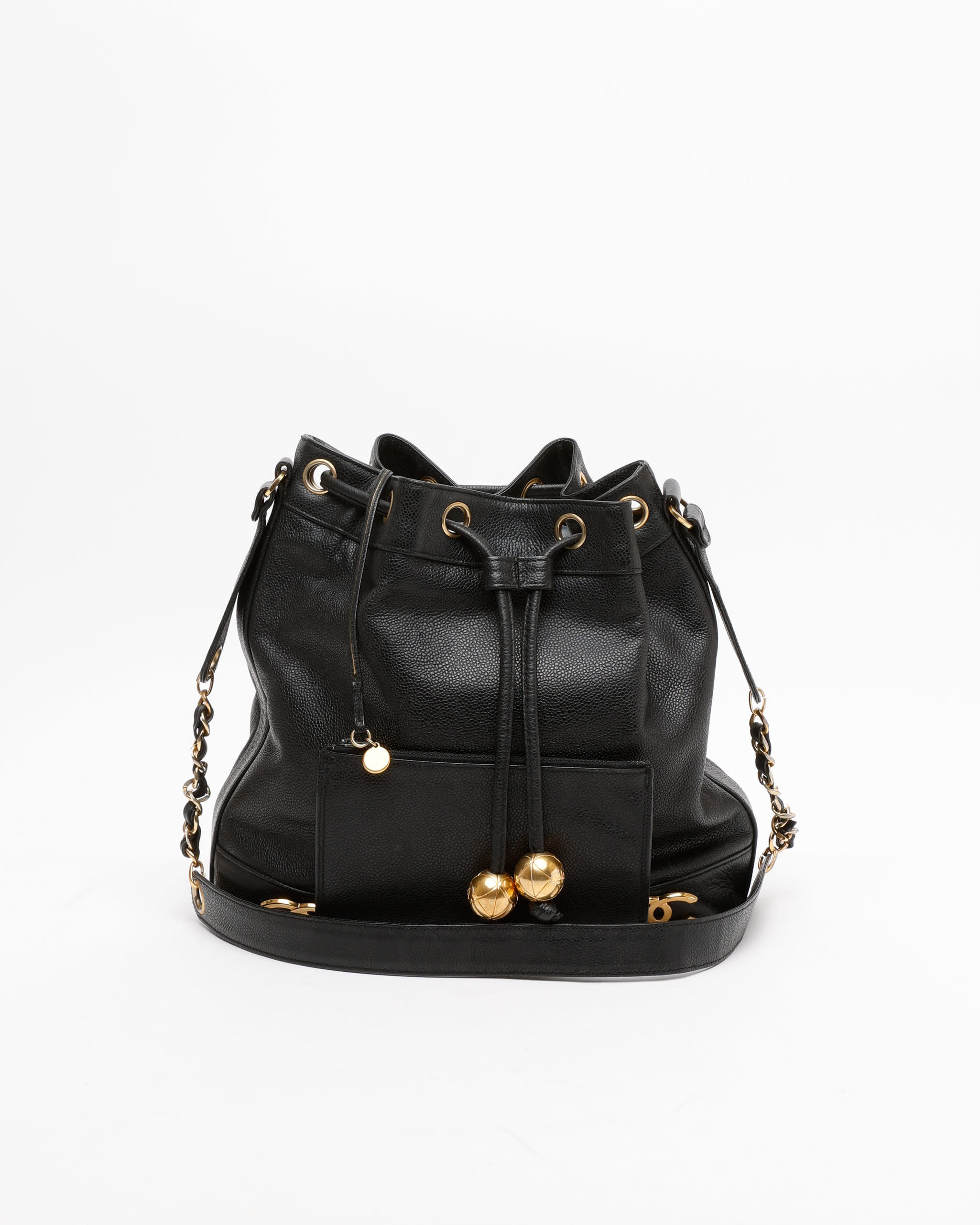Chanel CC Caviar Bucket Bag