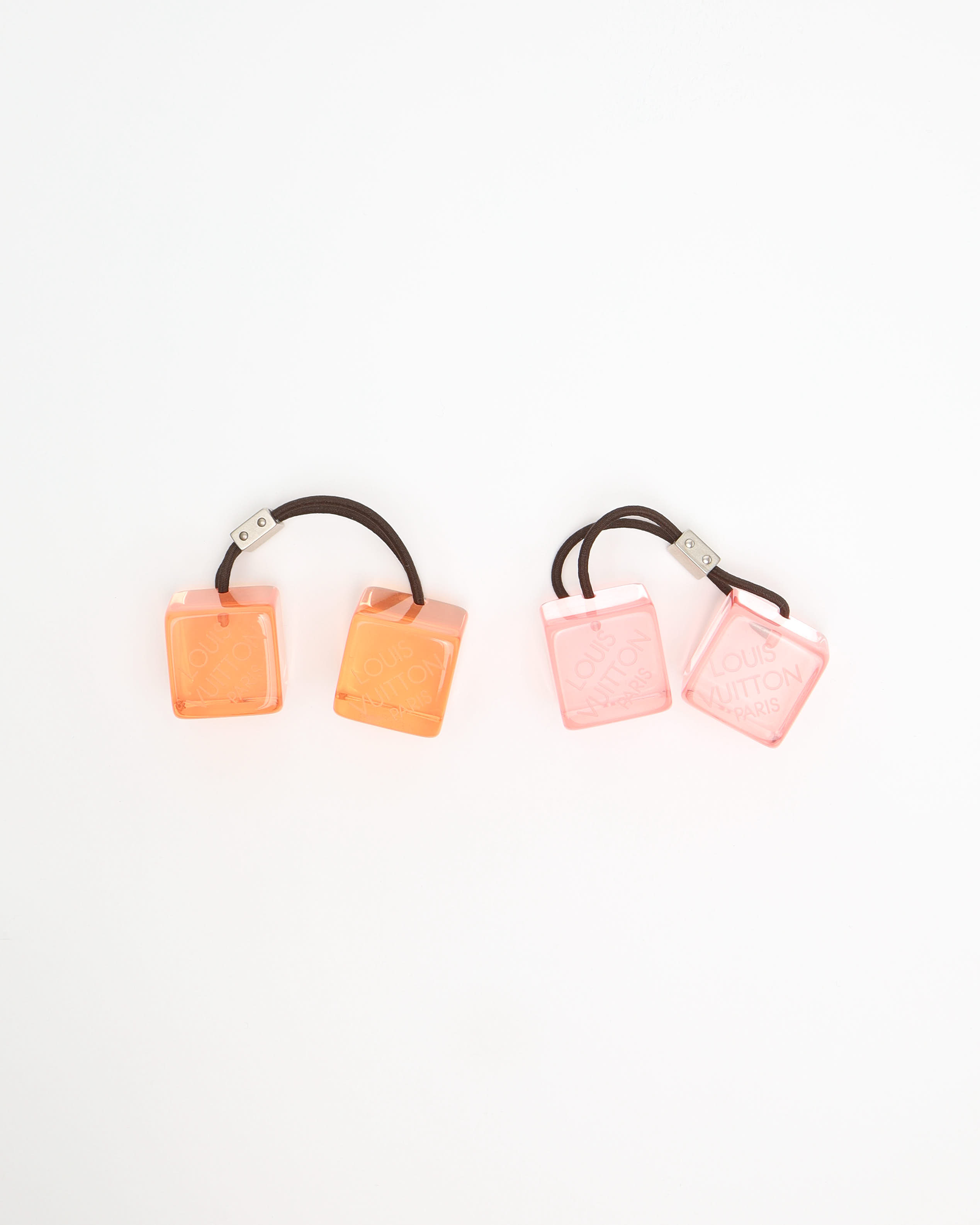 Pre-owned Louis Vuitton Set Of 2 Pieces Hair Cube In Multi
