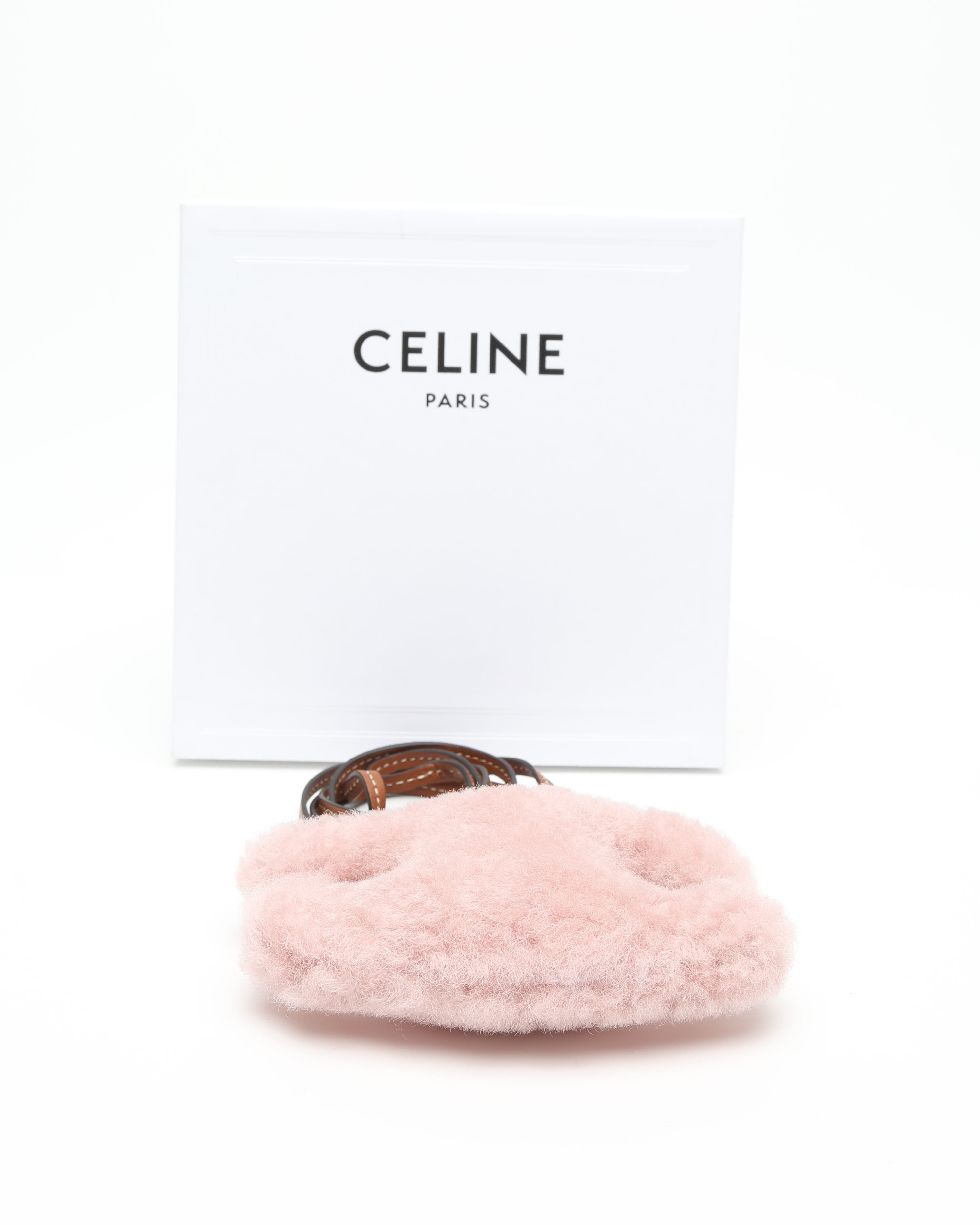 Celine Céline Triomphe Shearing Pom-poms Charm In Pink