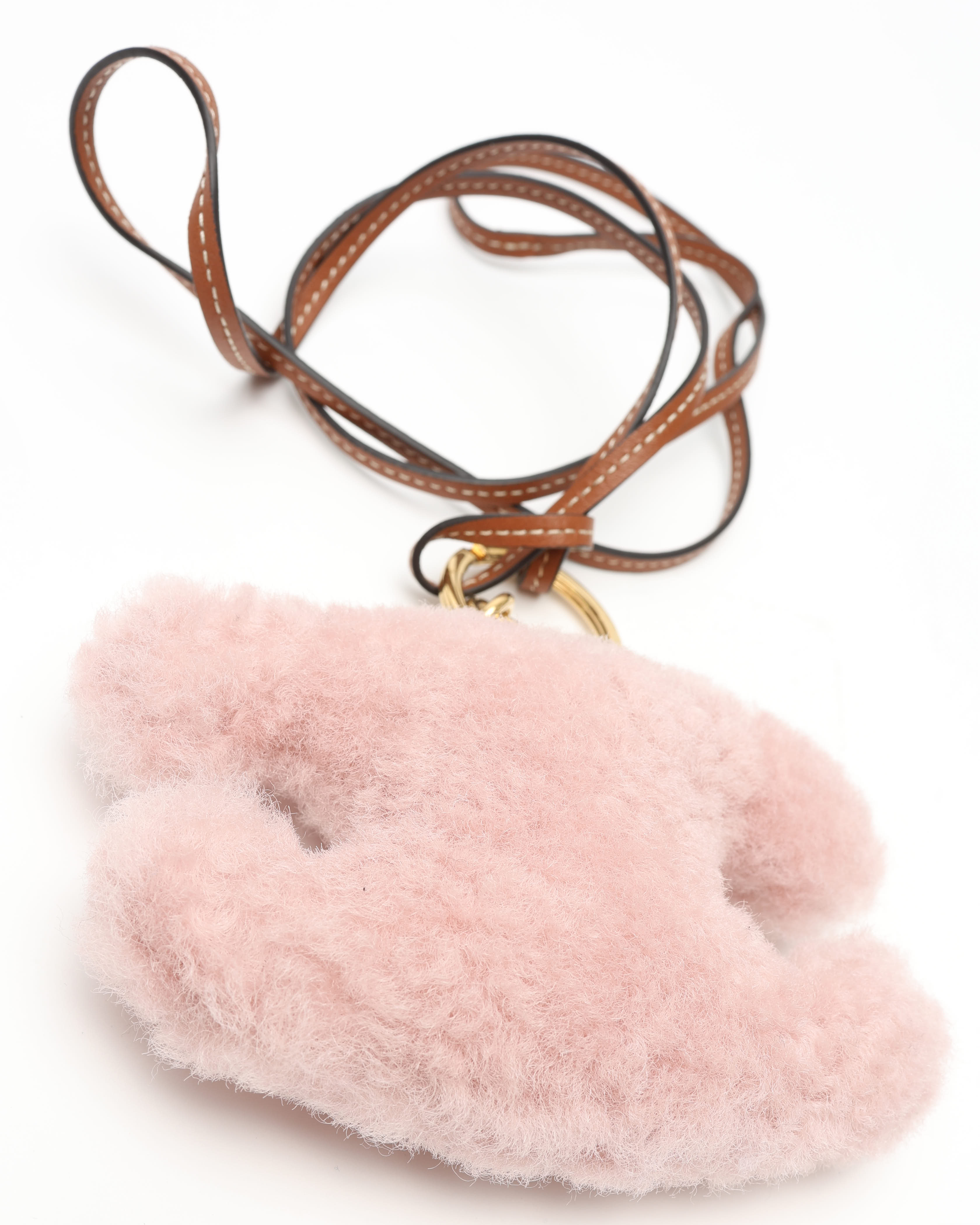 Celine Céline Triomphe Shearing Pom-poms Charm In Pink