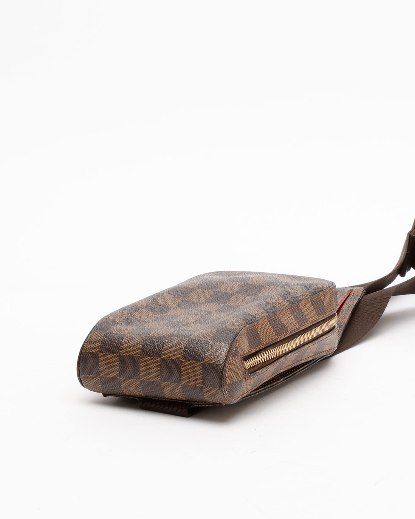 Pre-owned Louis Vuitton Damier Ebene Geronimo Sling Bag In Brown