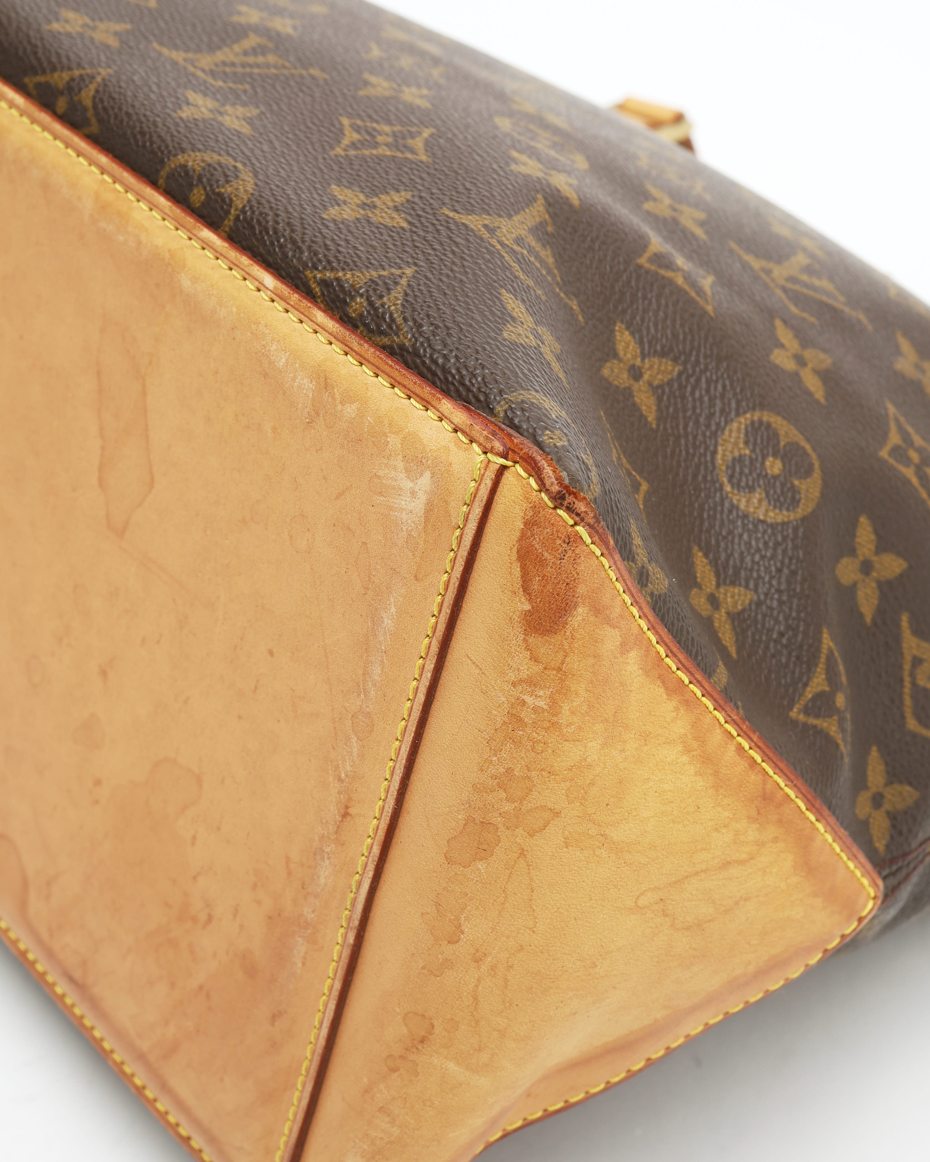 Pre-owned Louis Vuitton Monogram Cabas Mezzo Bag In Brown