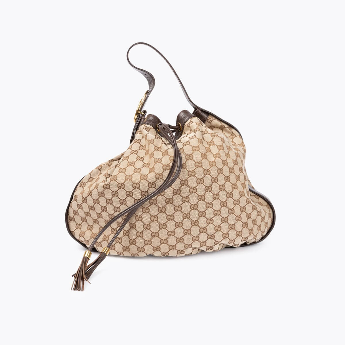 GUCCI Interlocking Icon Drawstring Hobo Bag