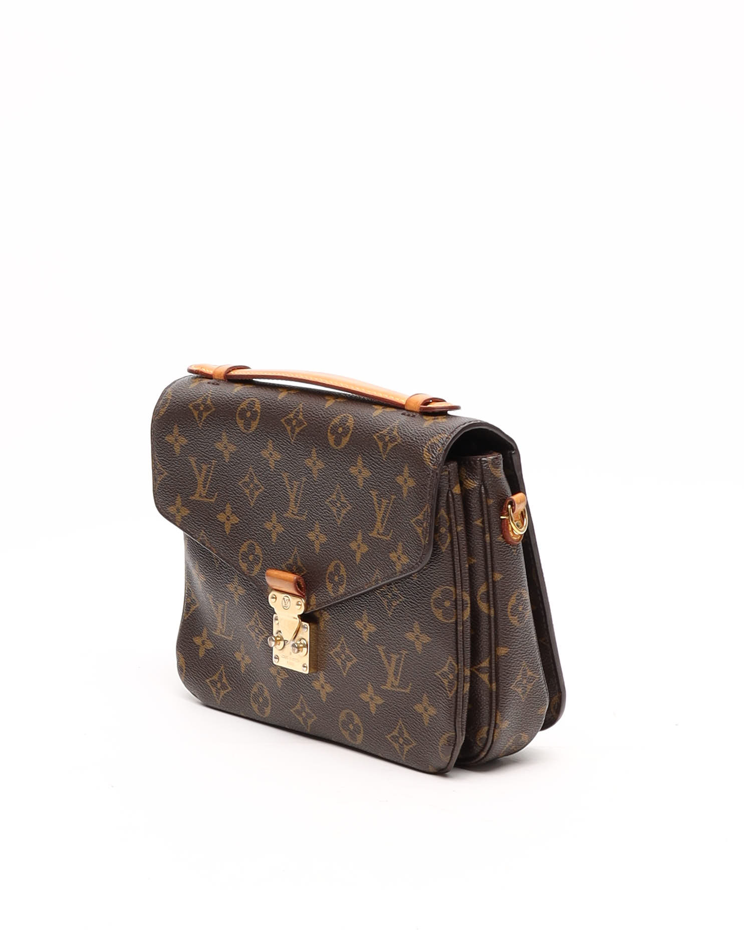 Pre-owned Louis Vuitton Monogram Pochette Metis Bag In Brown