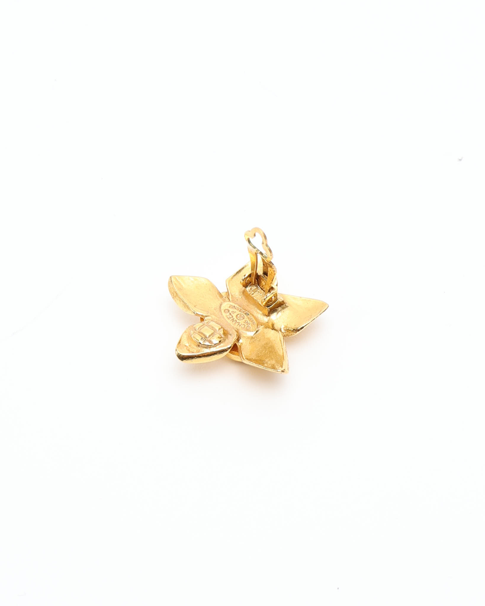 Pre-owned Chanel Coco Mark Clip-on Earrings