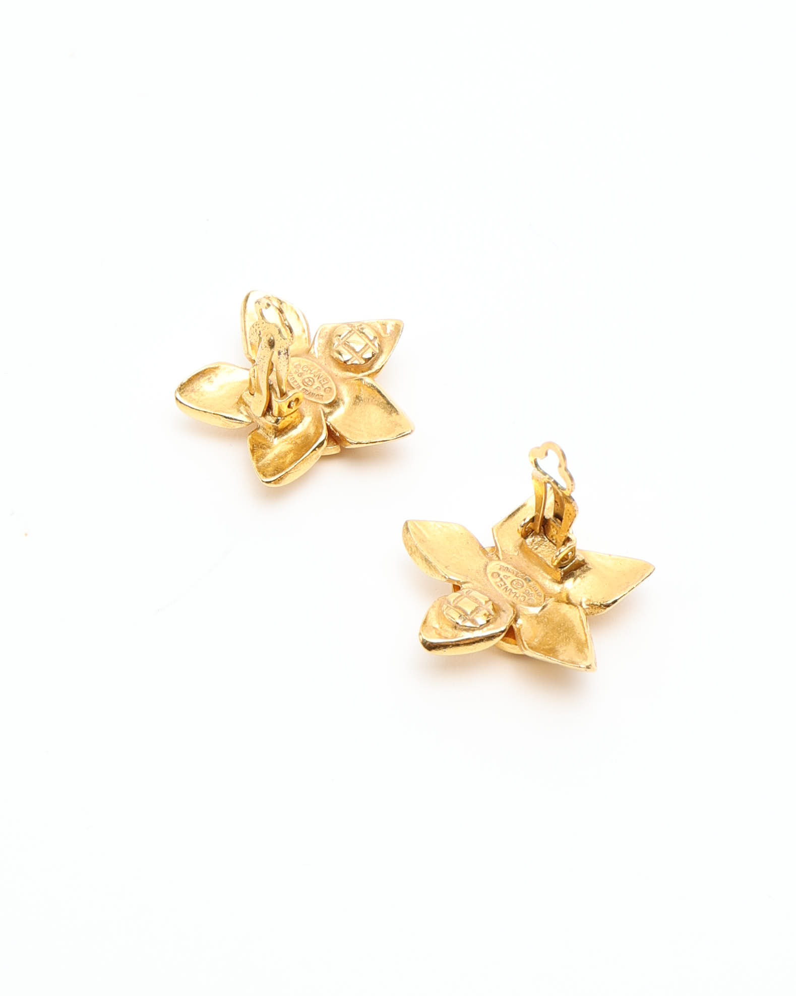 Pre-owned Chanel Coco Mark Clip-on Earrings