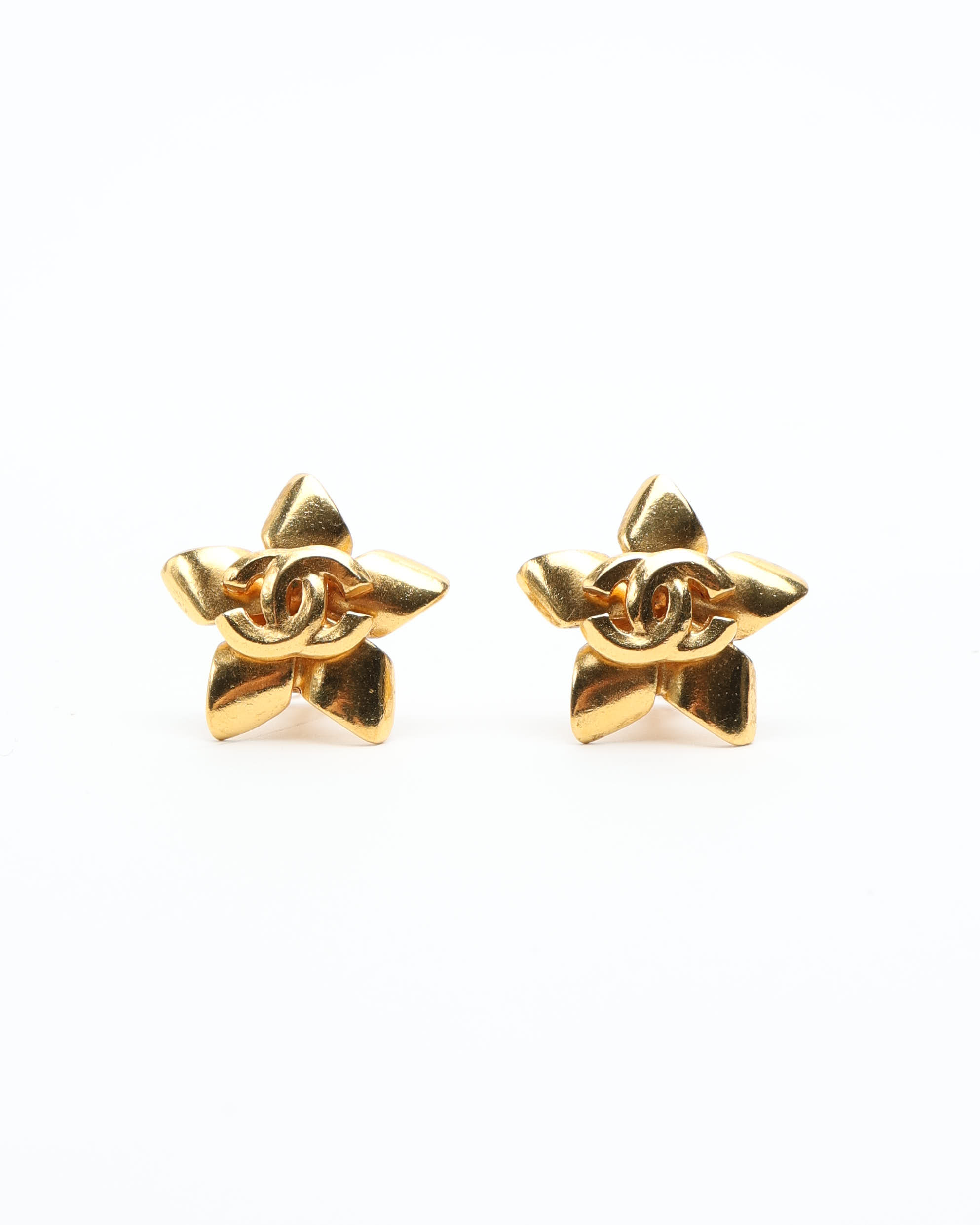 Pre-owned Chanel Coco Mark Clip-on Earrings