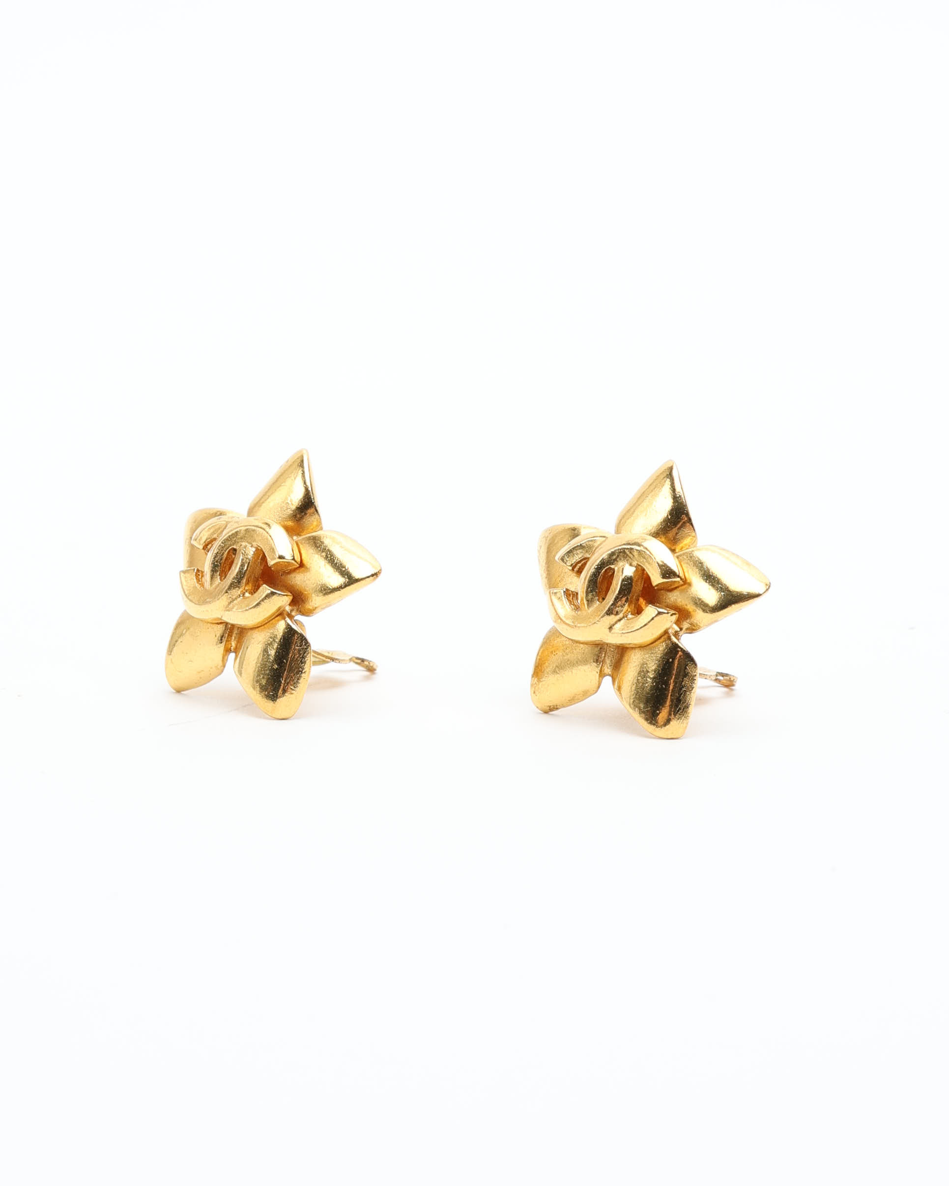 Pre-owned Chanel Coco Mark Clip-on Earrings