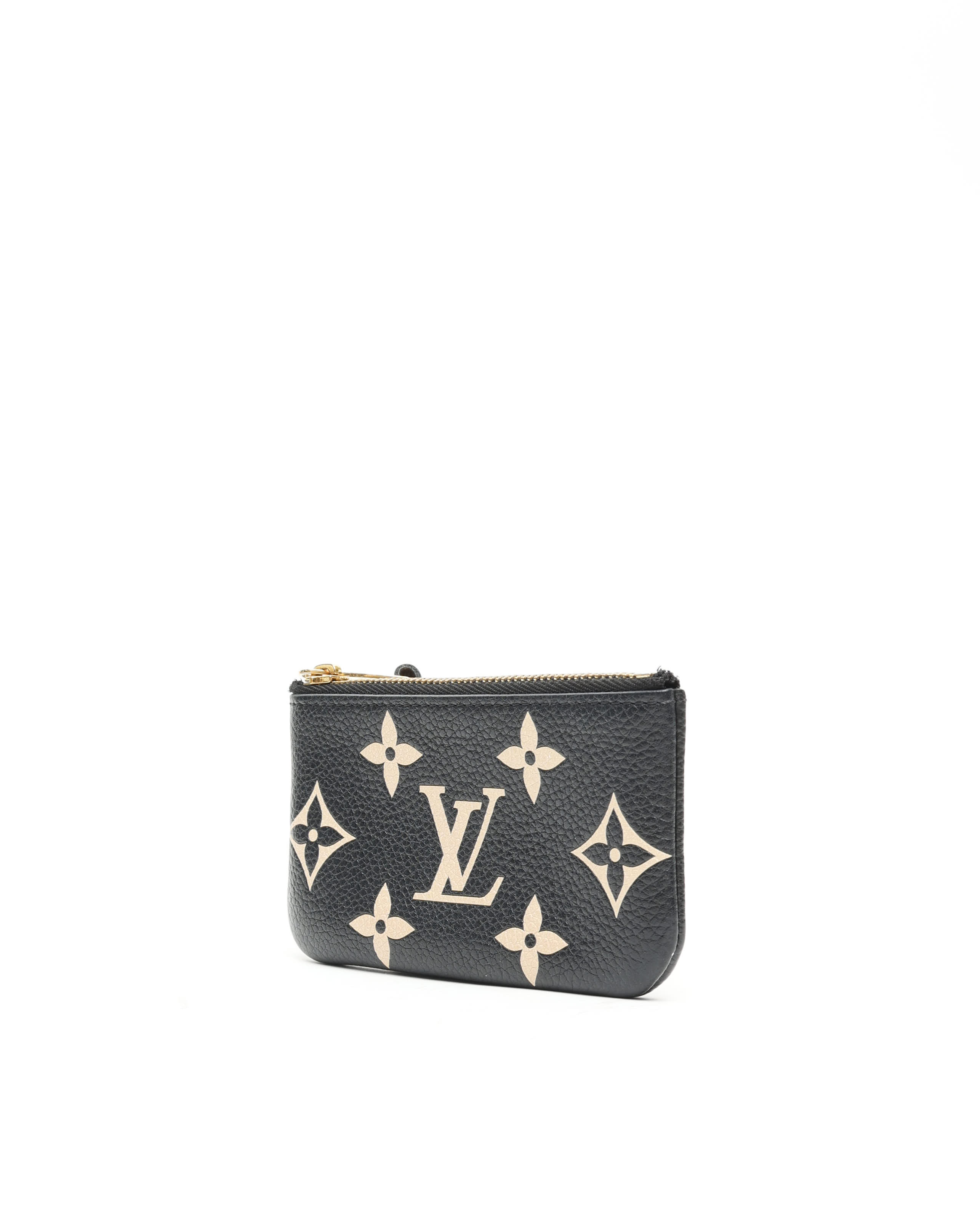 Pre-owned Louis Vuitton Bicolour Monogram Empreinte Leather In Black