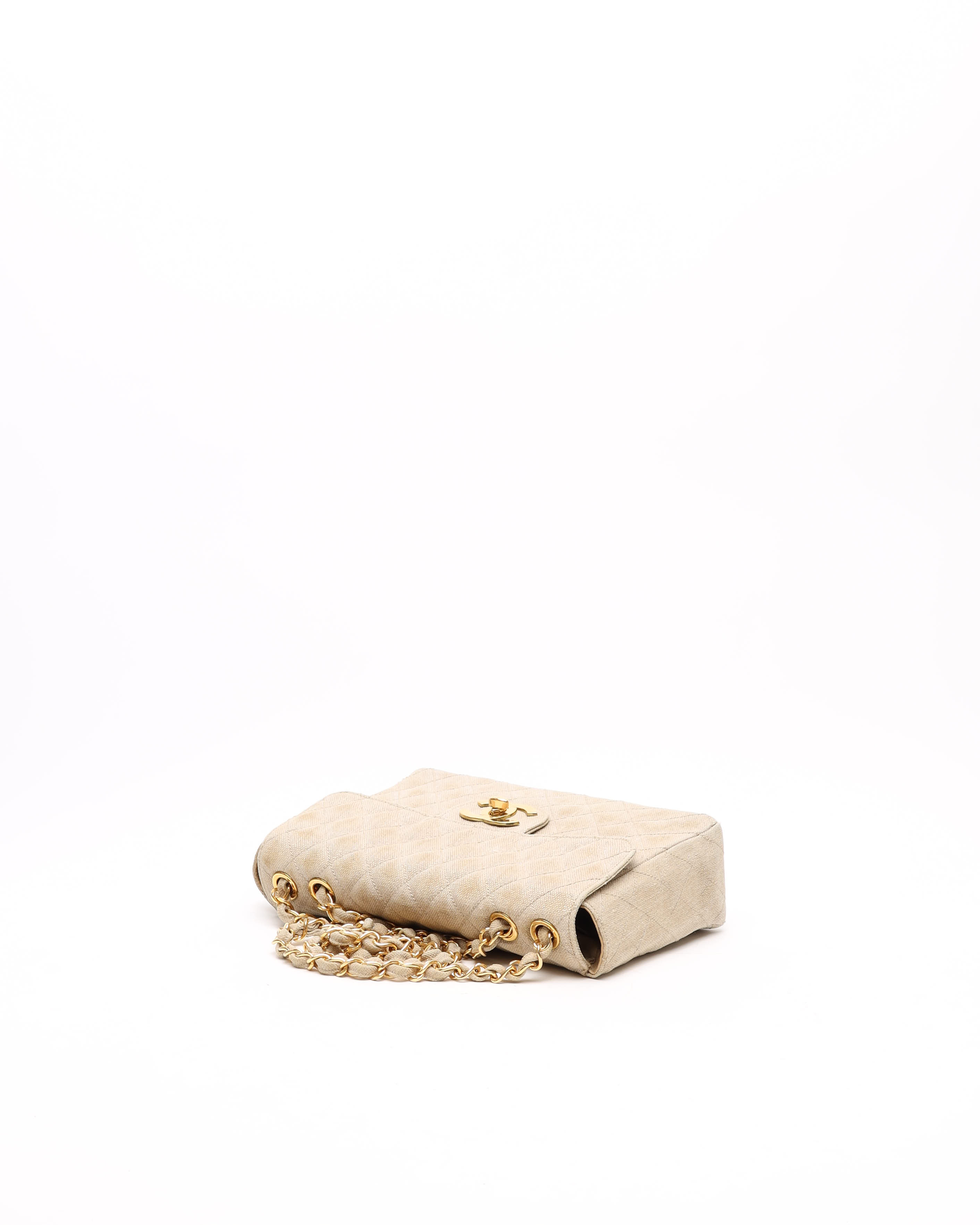 Pre-owned Chanel Classic Jumbo Single Flap Bag In Sand