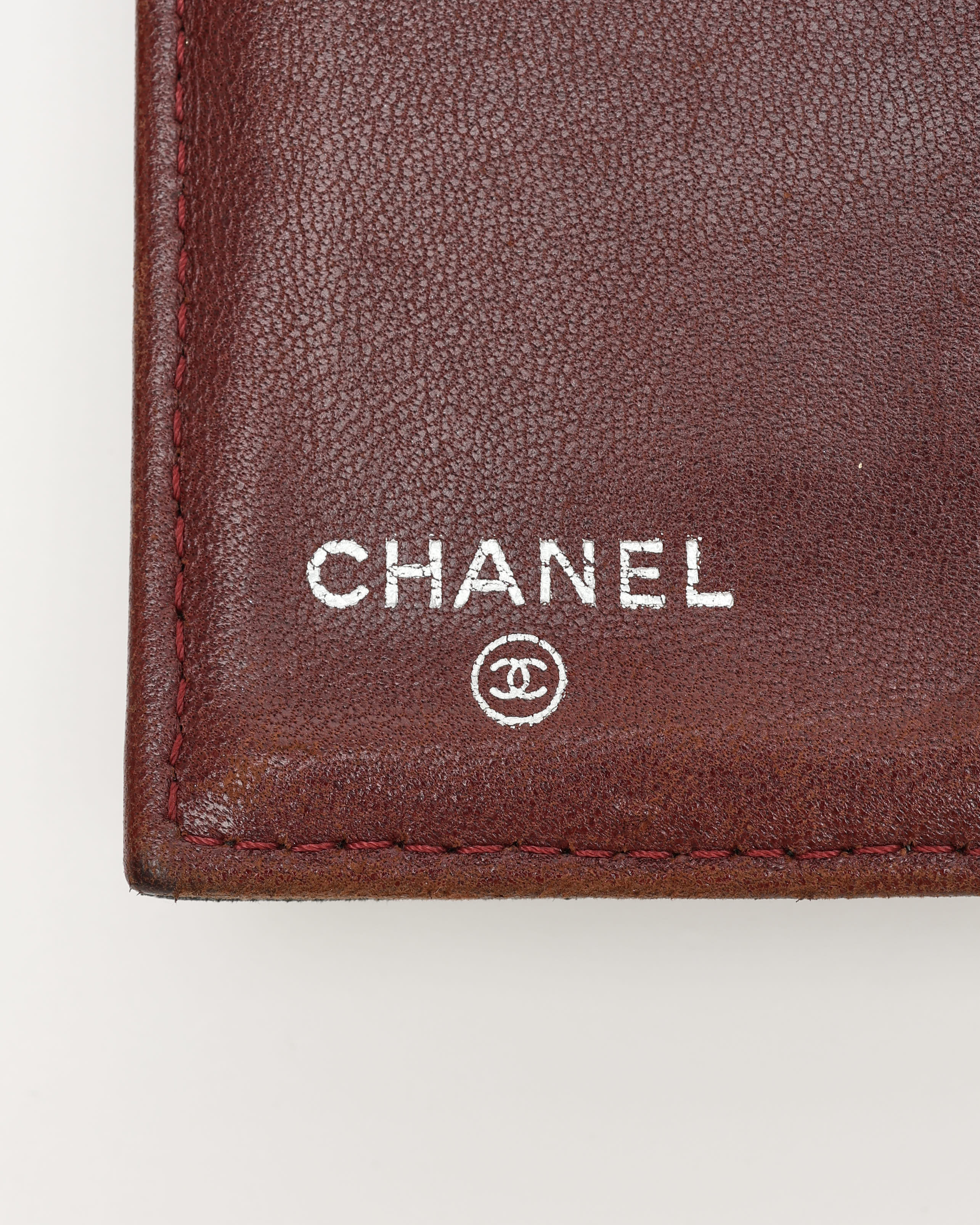 Pre-owned Chanel Matelasse Long Wallet In Black