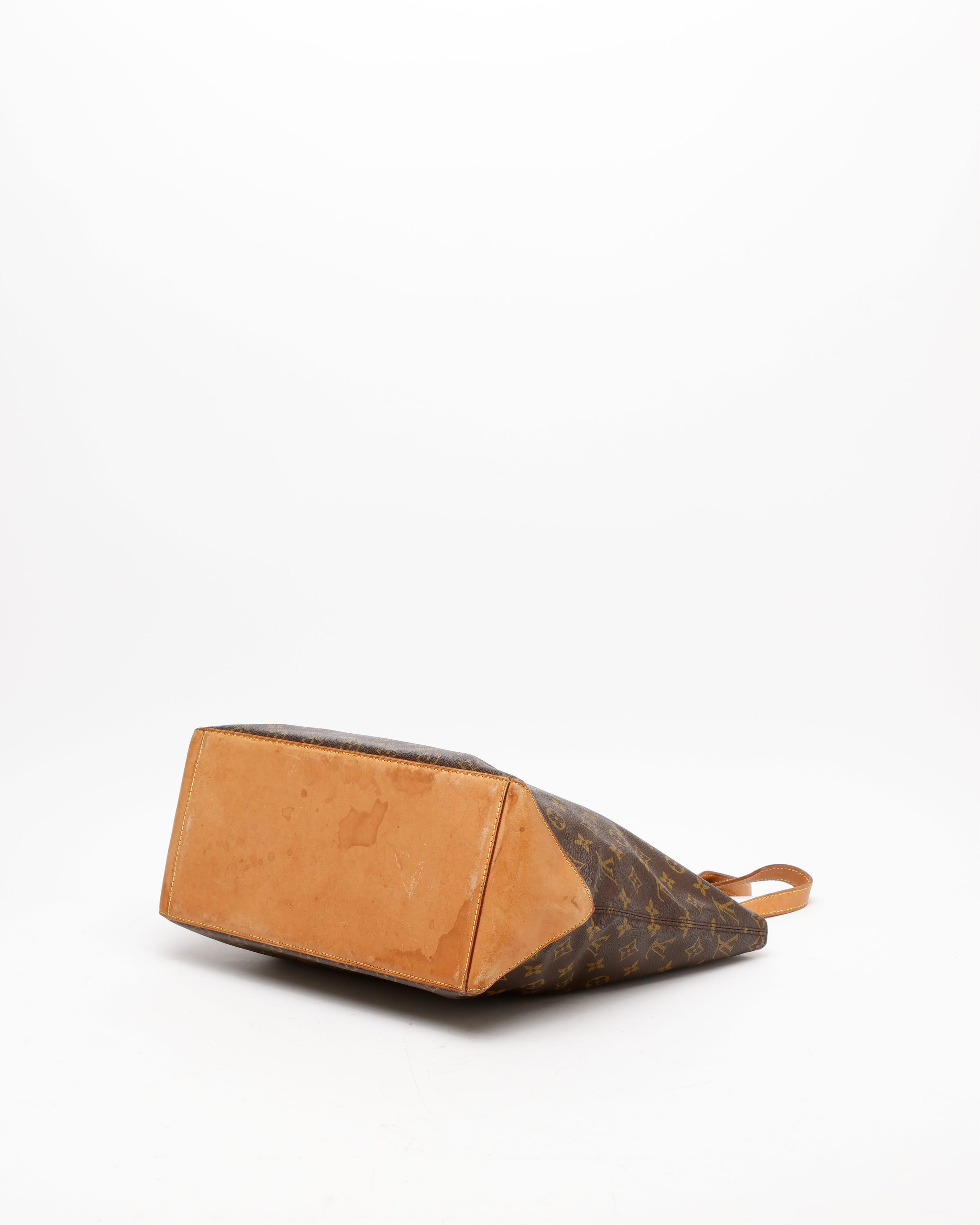 Pre-owned Louis Vuitton Monogram Cabas Mezzo Bag In Brown
