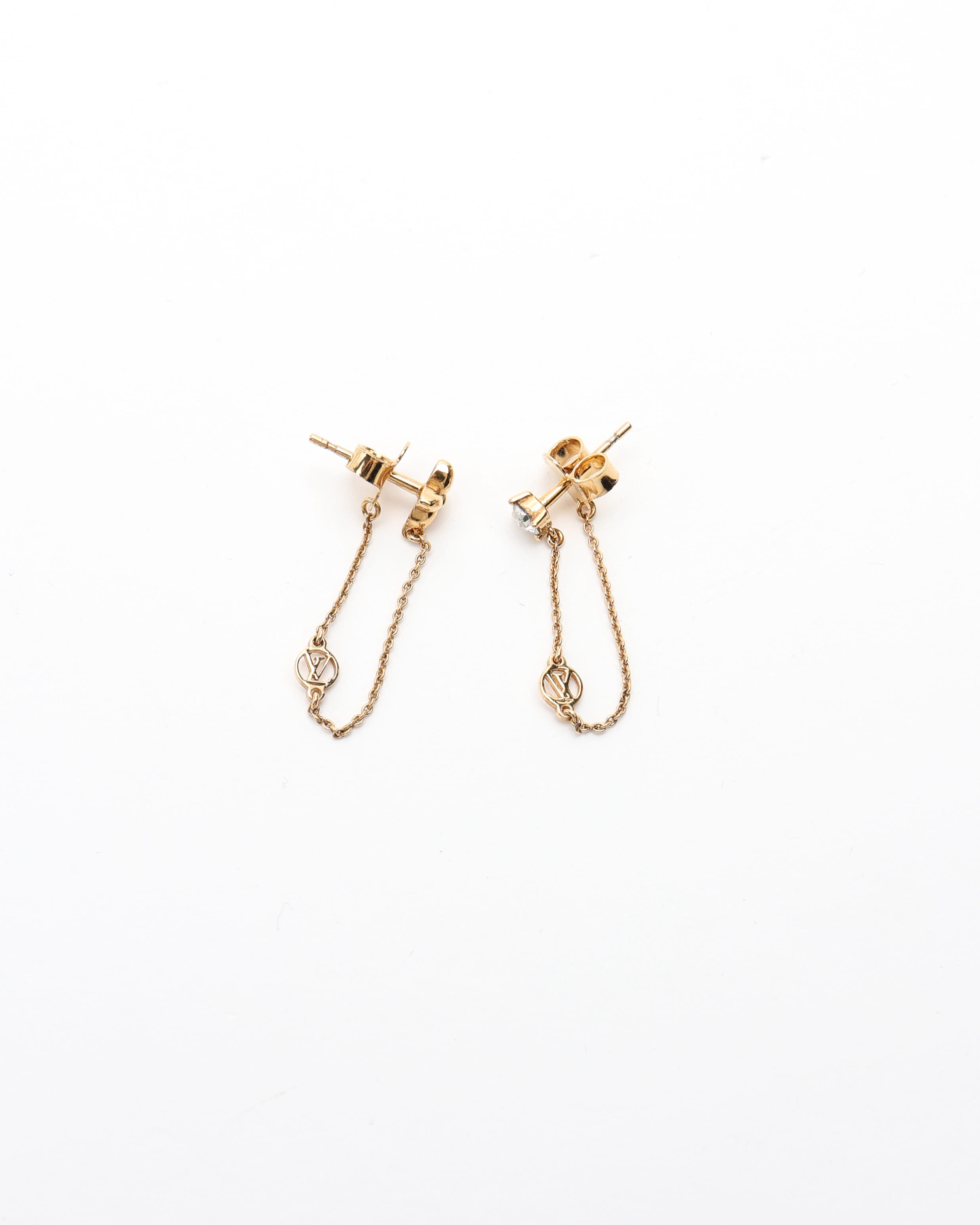 Pre-owned Louis Vuitton Sweet Monogram Earrings In Gold
