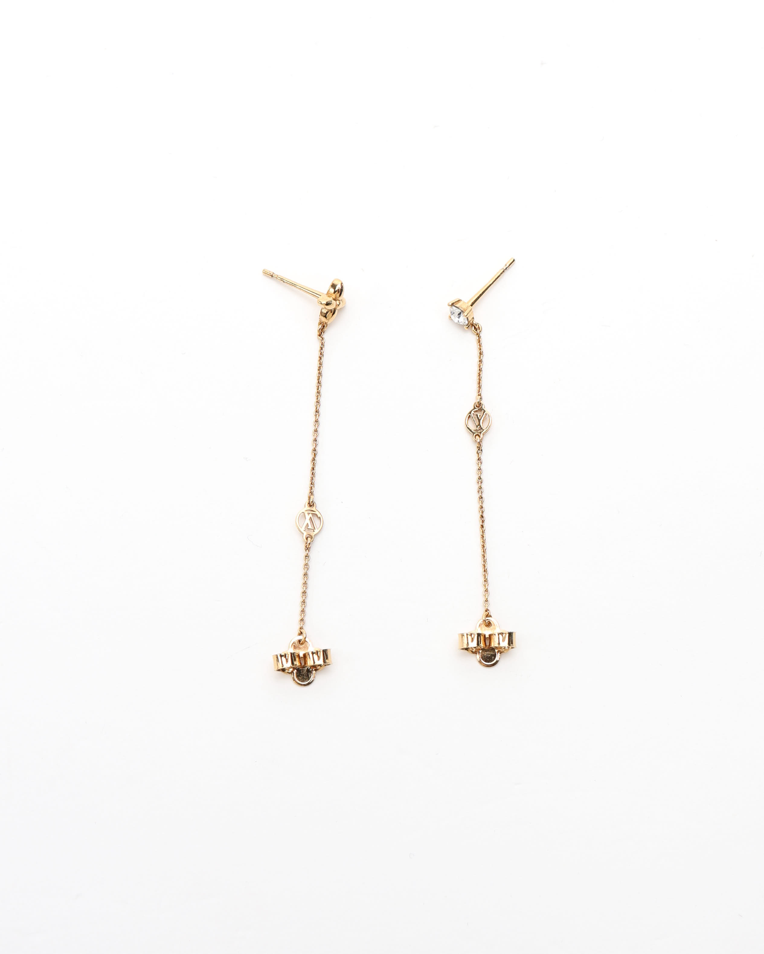 Pre-owned Louis Vuitton Sweet Monogram Earrings In Gold