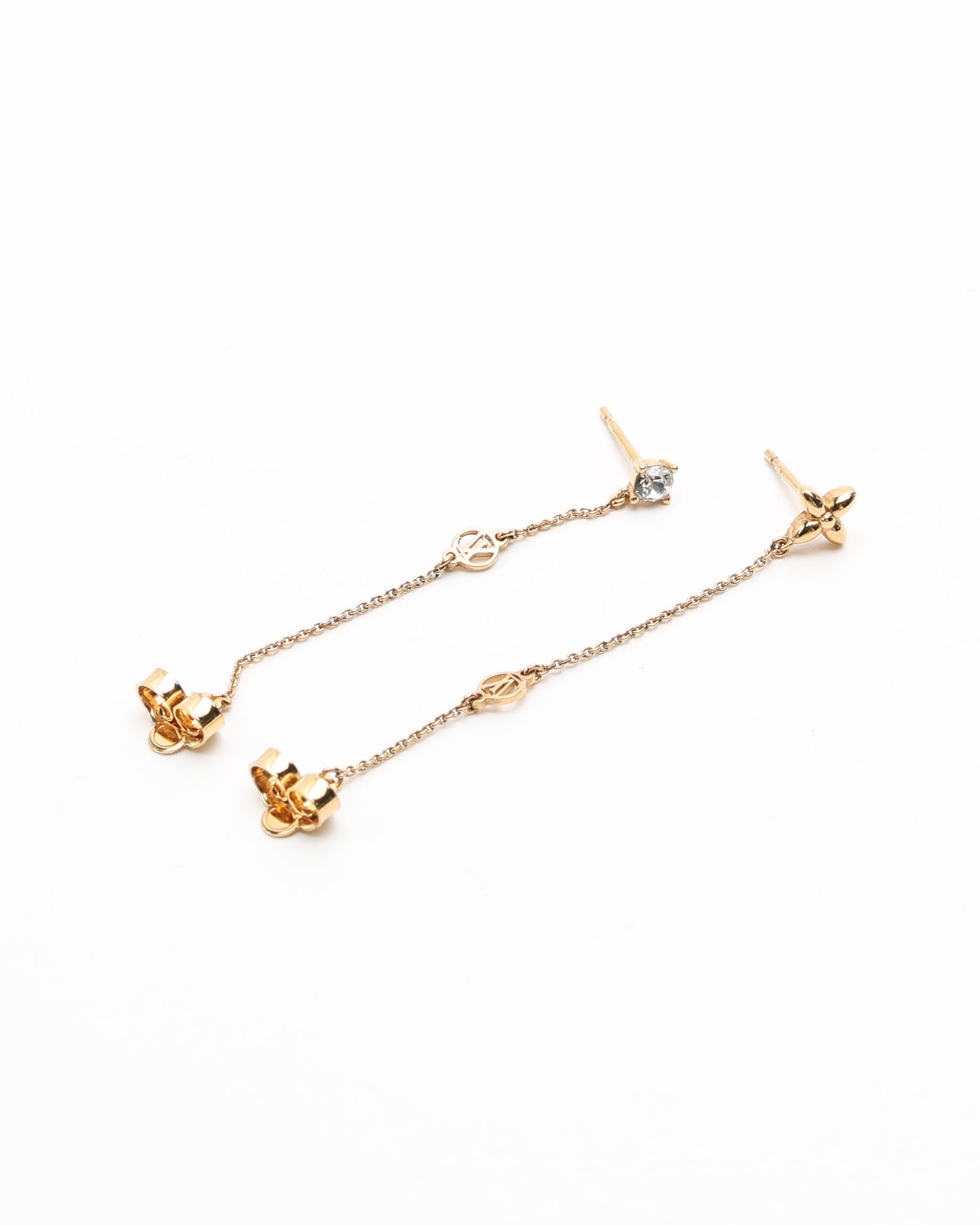 Pre-owned Louis Vuitton Sweet Monogram Earrings In Gold