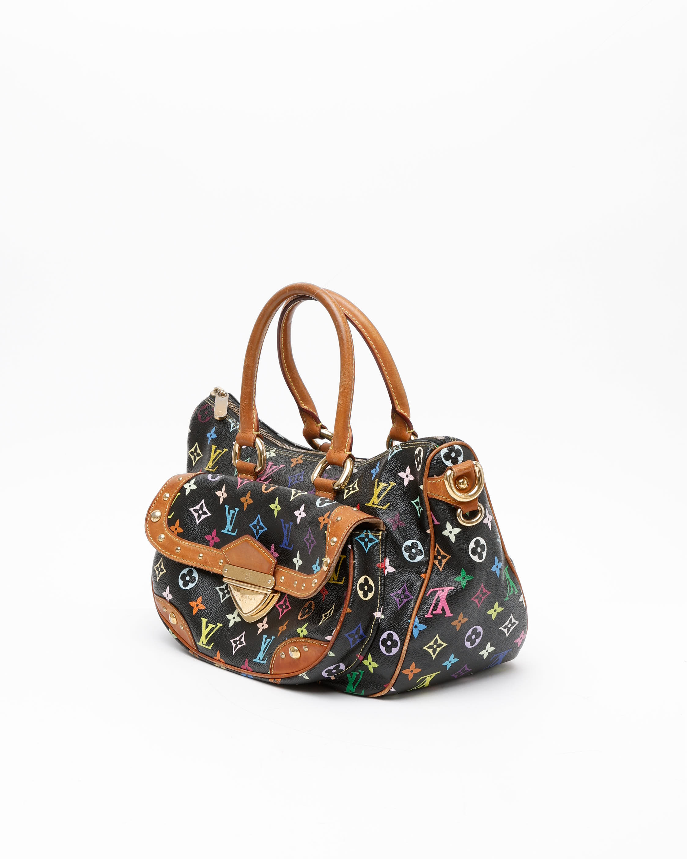 Pre-owned Louis Vuitton Murakami Rita Bag In Black