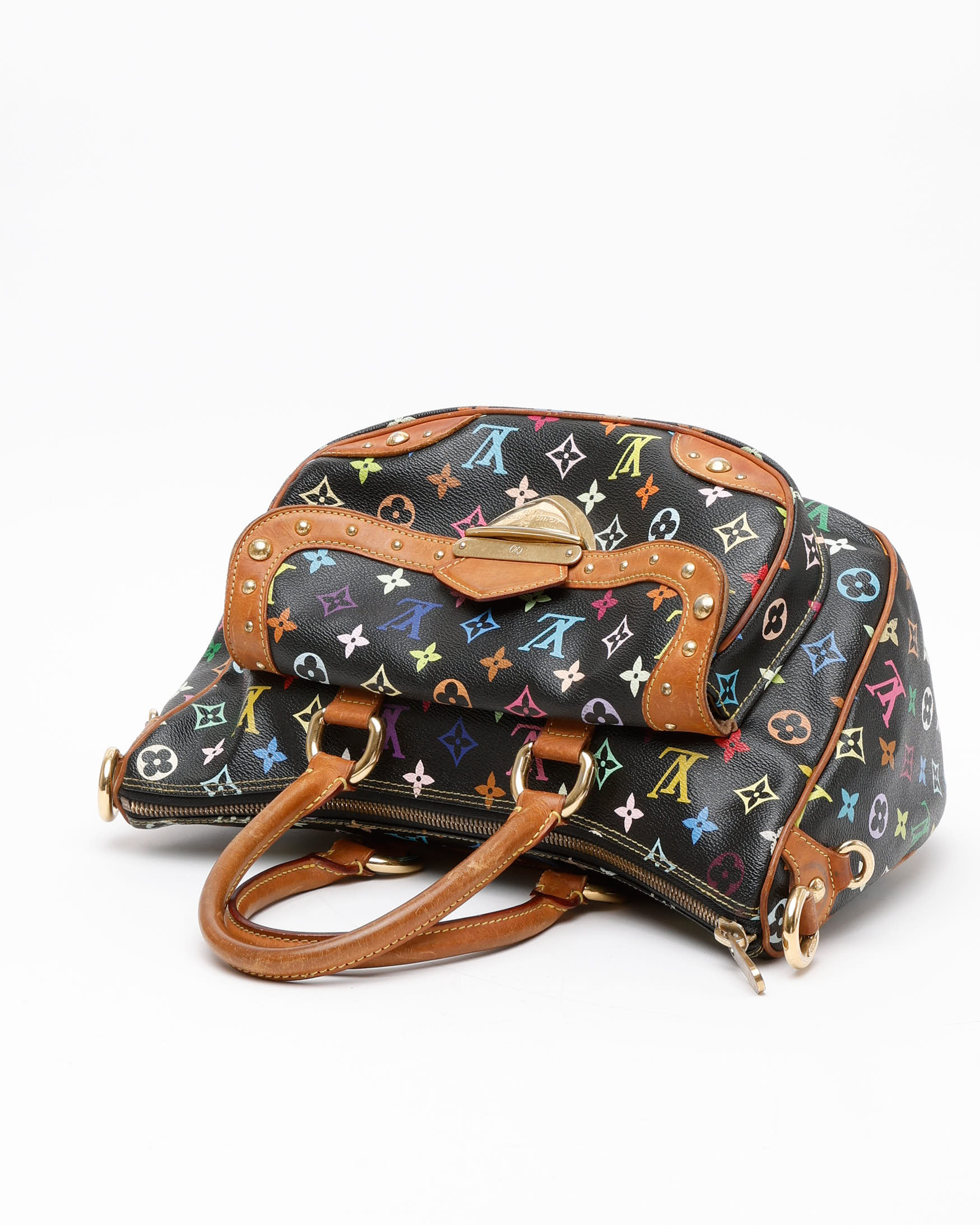 Pre-owned Louis Vuitton Murakami Rita Bag In Black