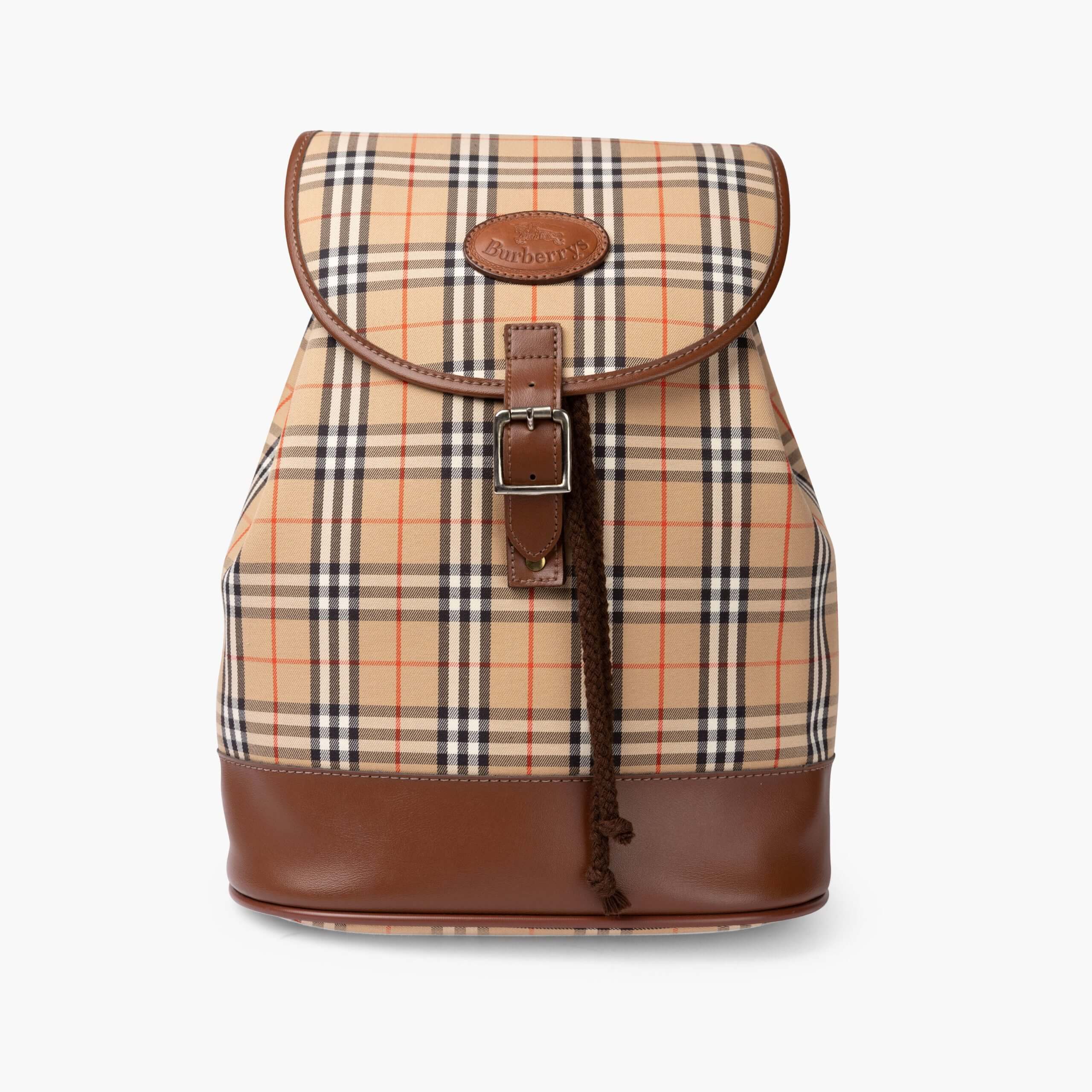 BURBERRY Check Pattern Backpack
