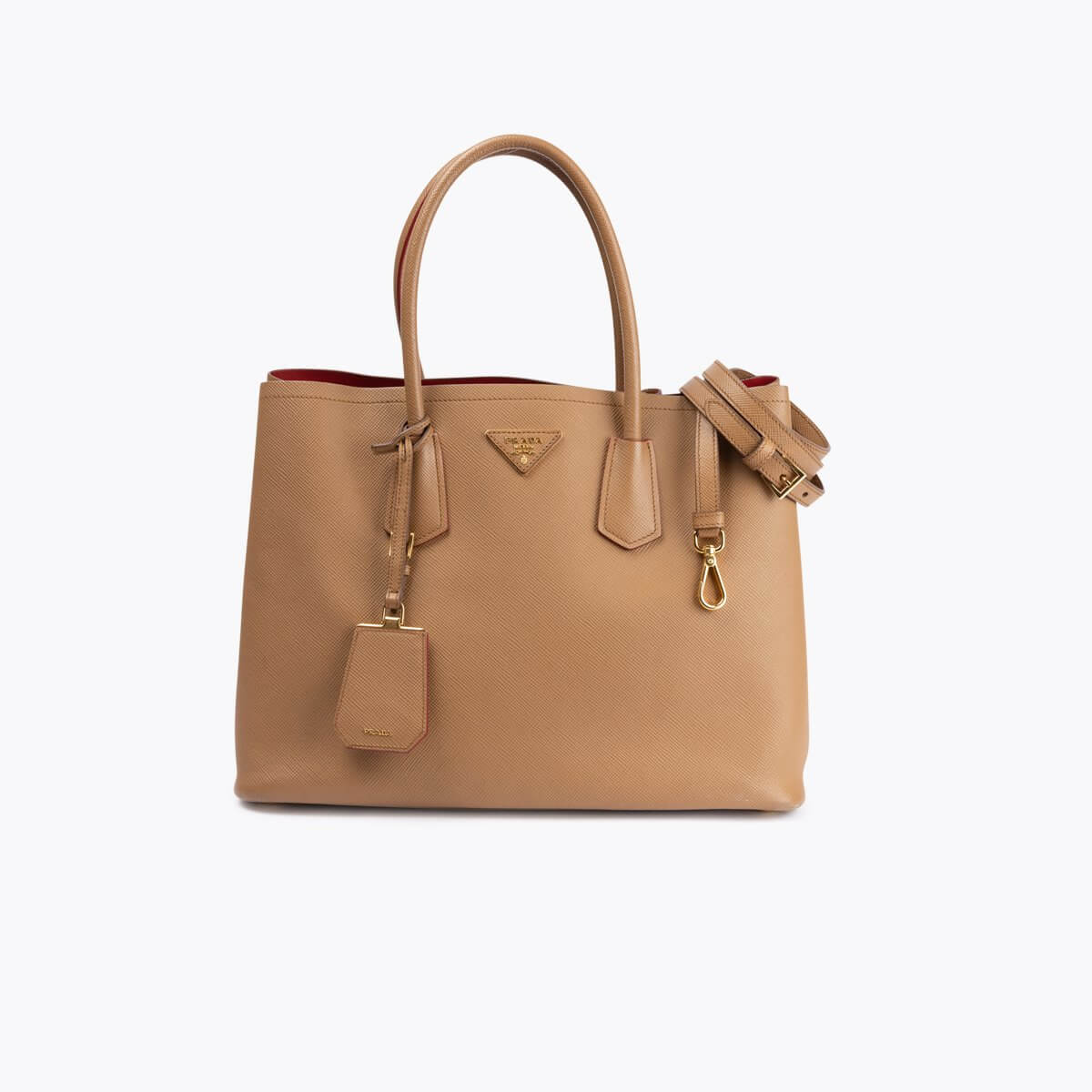 PRADA Medium Saffiano Cuir Double Tote