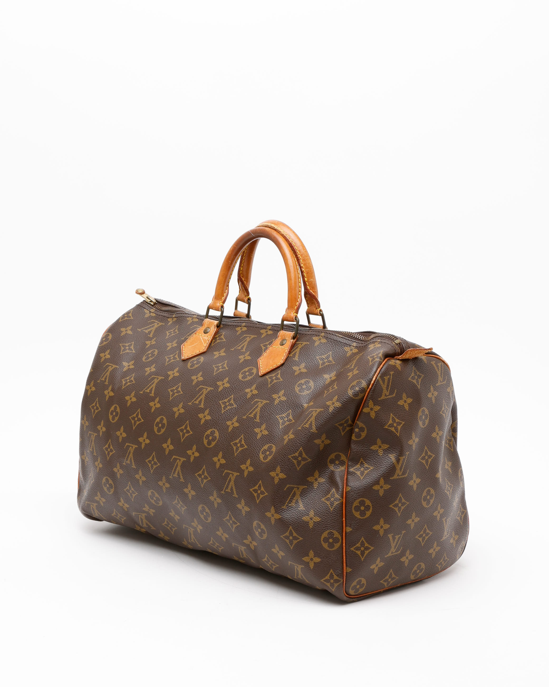 Pre-owned Louis Vuitton Monogram Speedy 40 Bag In Brown