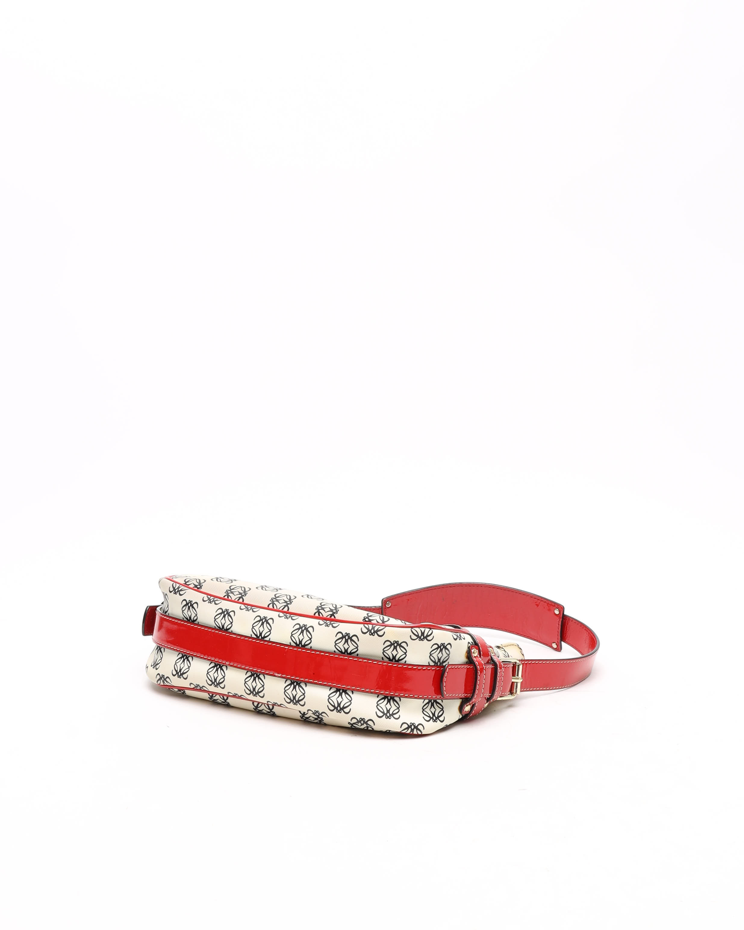 Loewe Small Cubi Anagram Jacquard Canvas And Leather Shoulder Bag