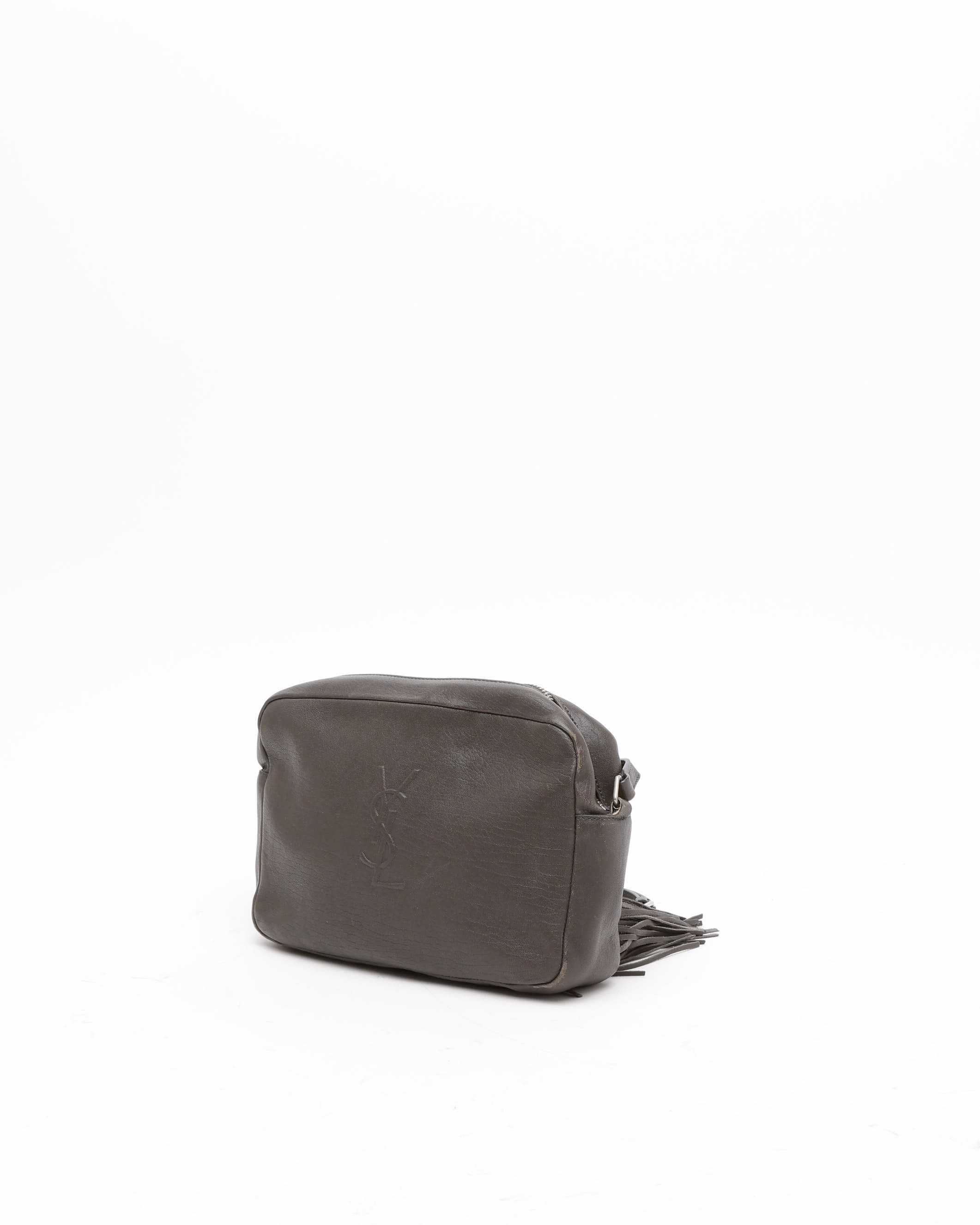 Saint Laurent Camera Lou Bag In Gray