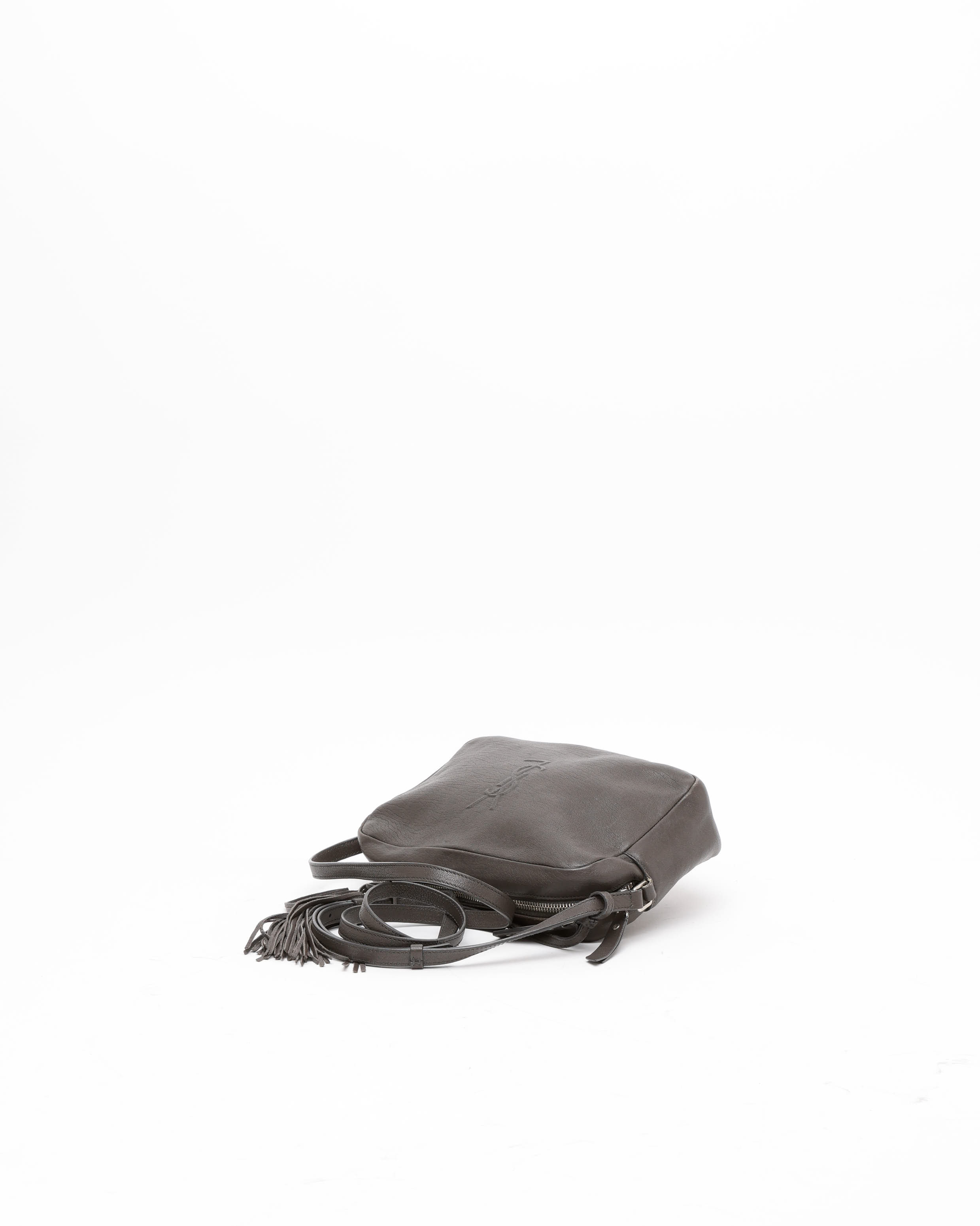 Saint Laurent Camera Lou Bag In Gray