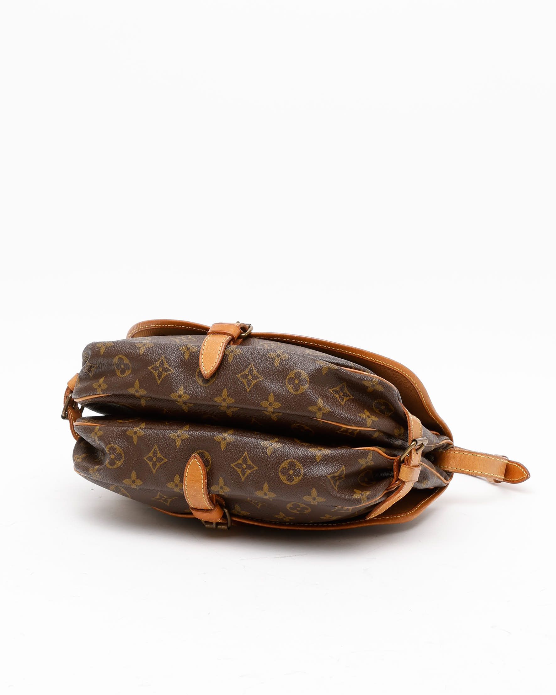Pre-owned Louis Vuitton Monogram Saumur 30 Bag In Brown