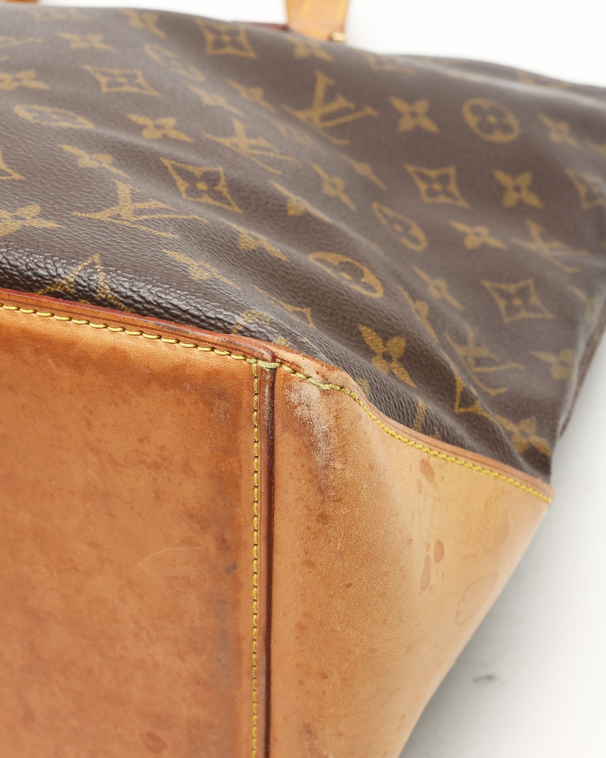 Pre-owned Louis Vuitton Monogram Cabas Mezzo Bag In Brown