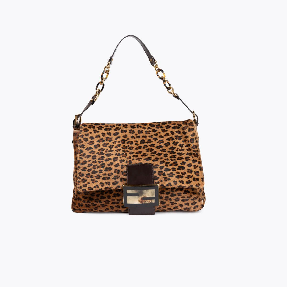 FENDI Animal Print Shoulder Bag