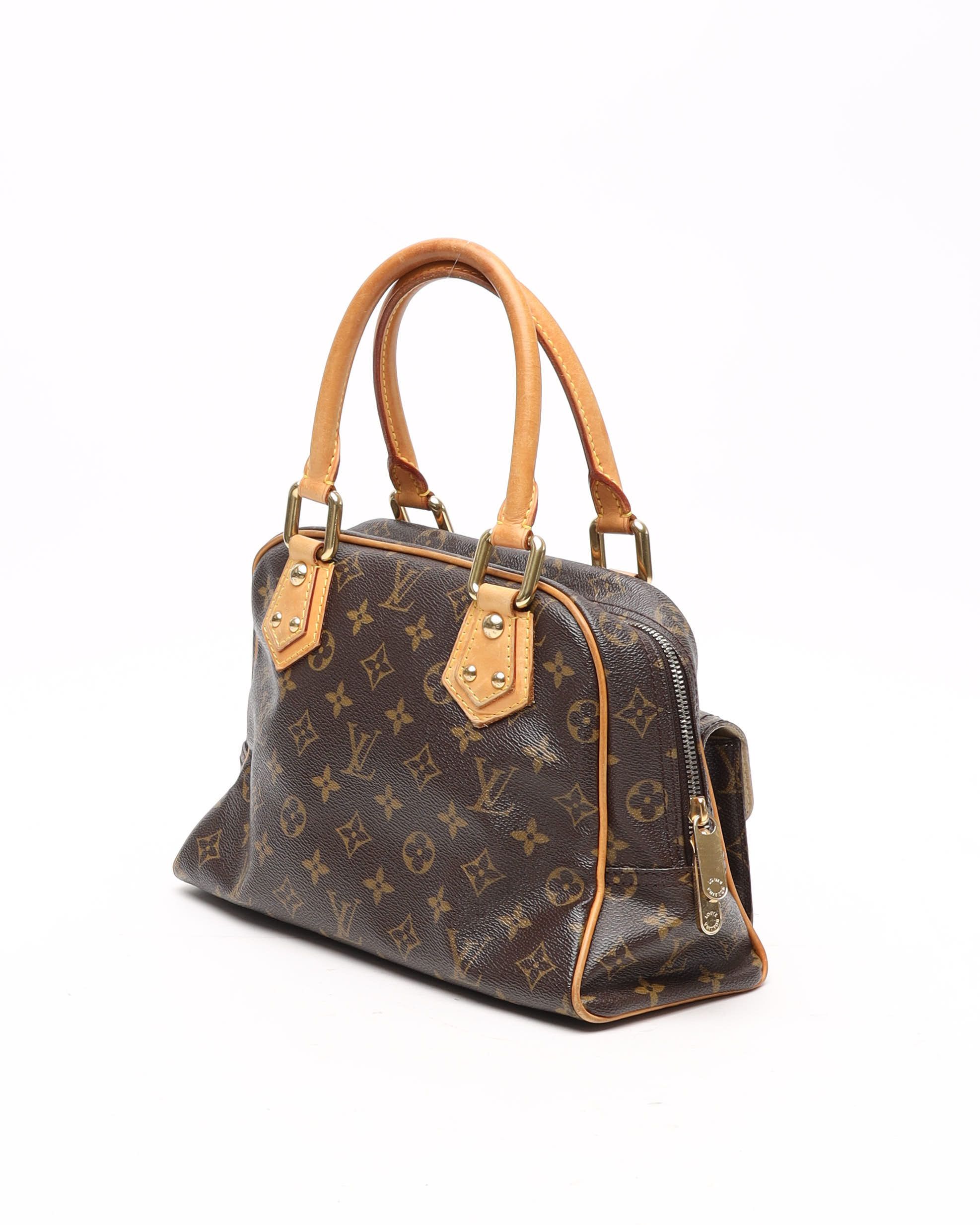 Pre-owned Louis Vuitton Monogram Manhattan Pm Bag In Brown
