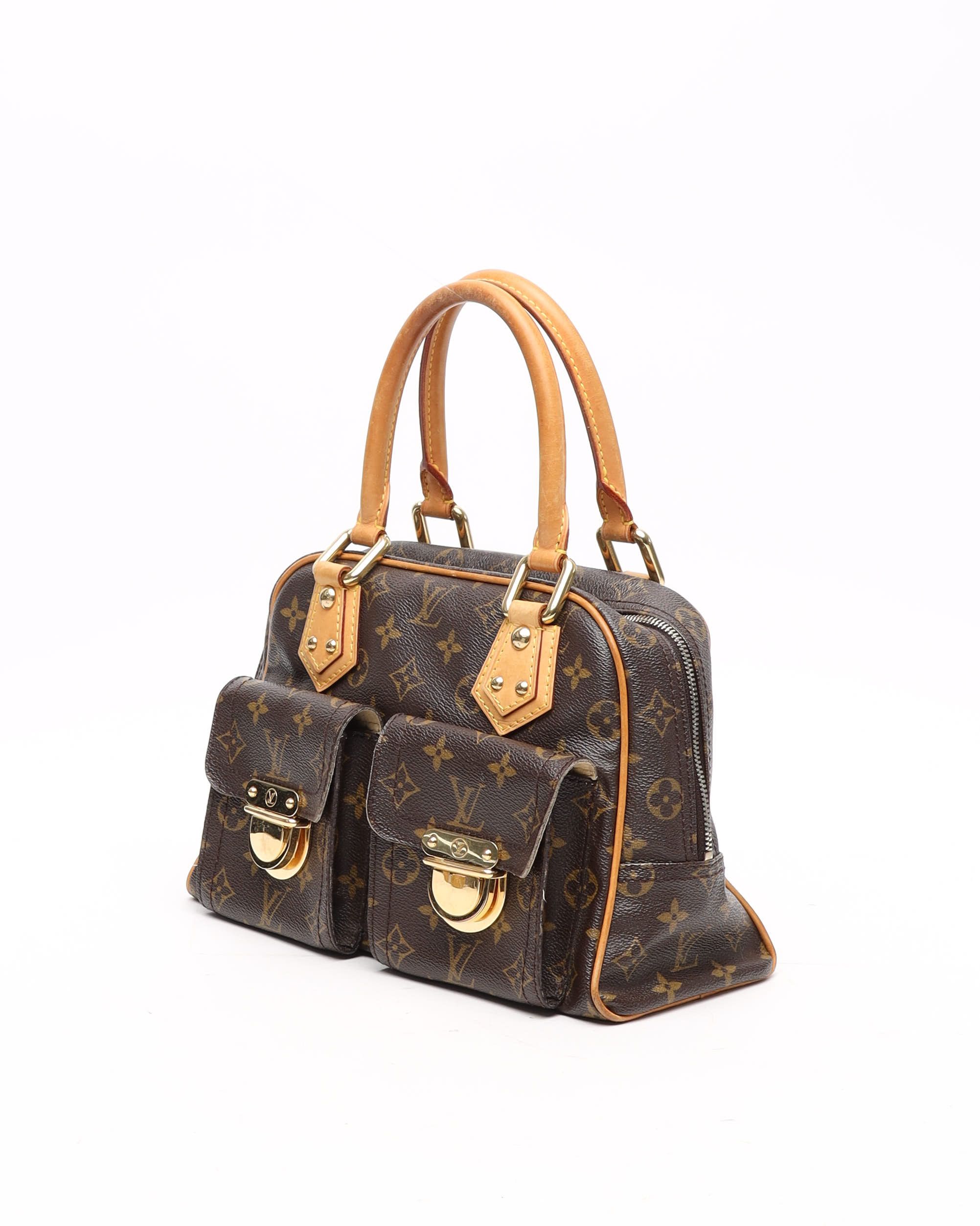 Pre-owned Louis Vuitton Monogram Manhattan Pm Bag In Brown