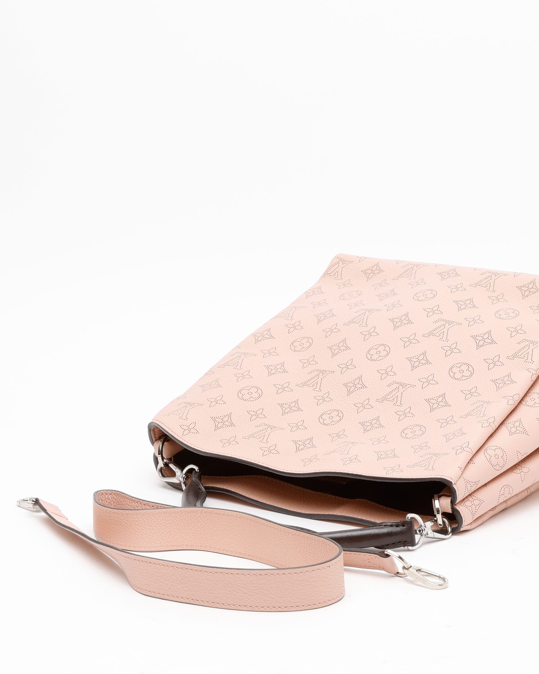 Pre-owned Louis Vuitton Magnolia Monogram Mahina Babylone Pm Bag In Pink