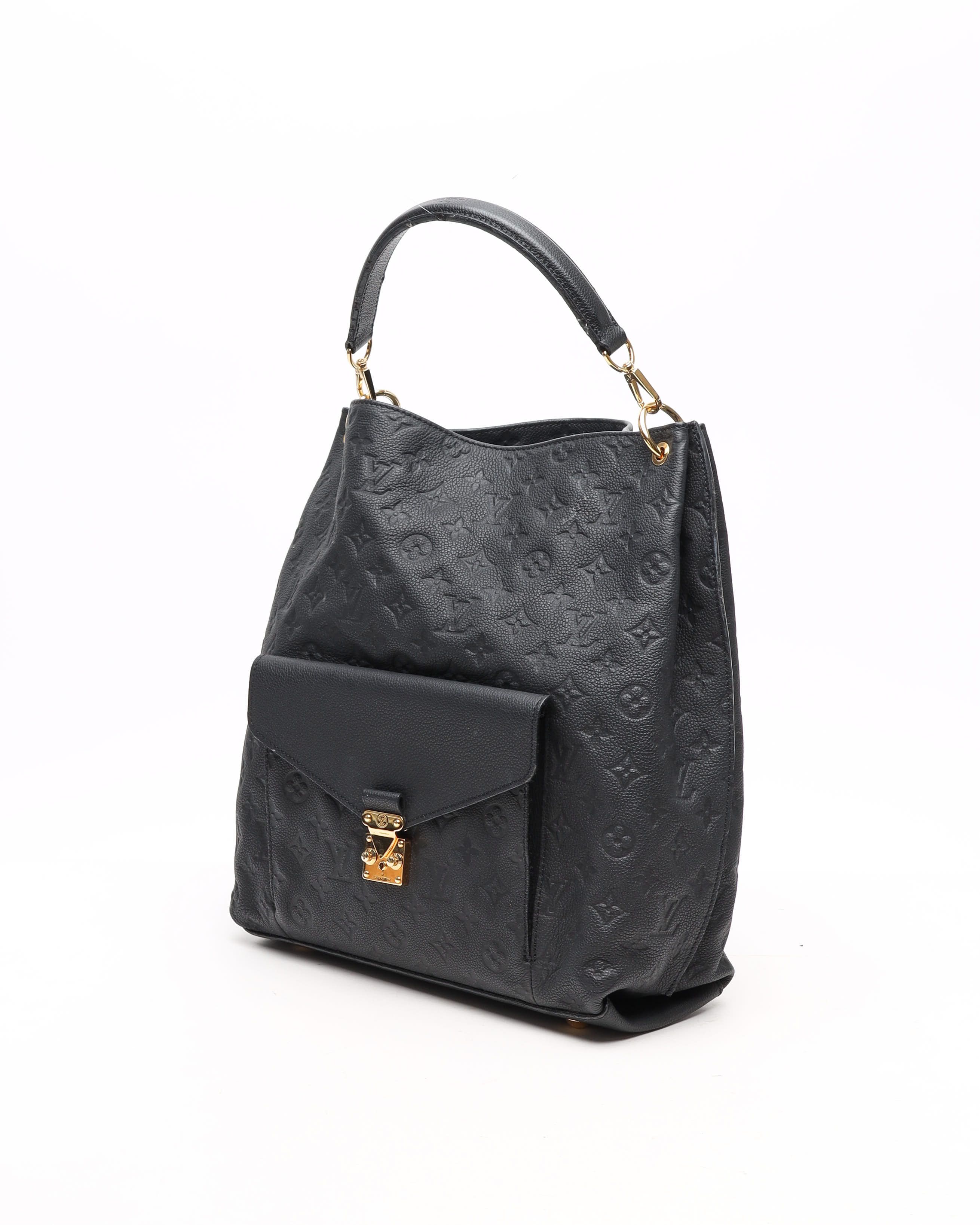 Pre-owned Louis Vuitton Monogram Empreinte Metis Hobo Bag In Black