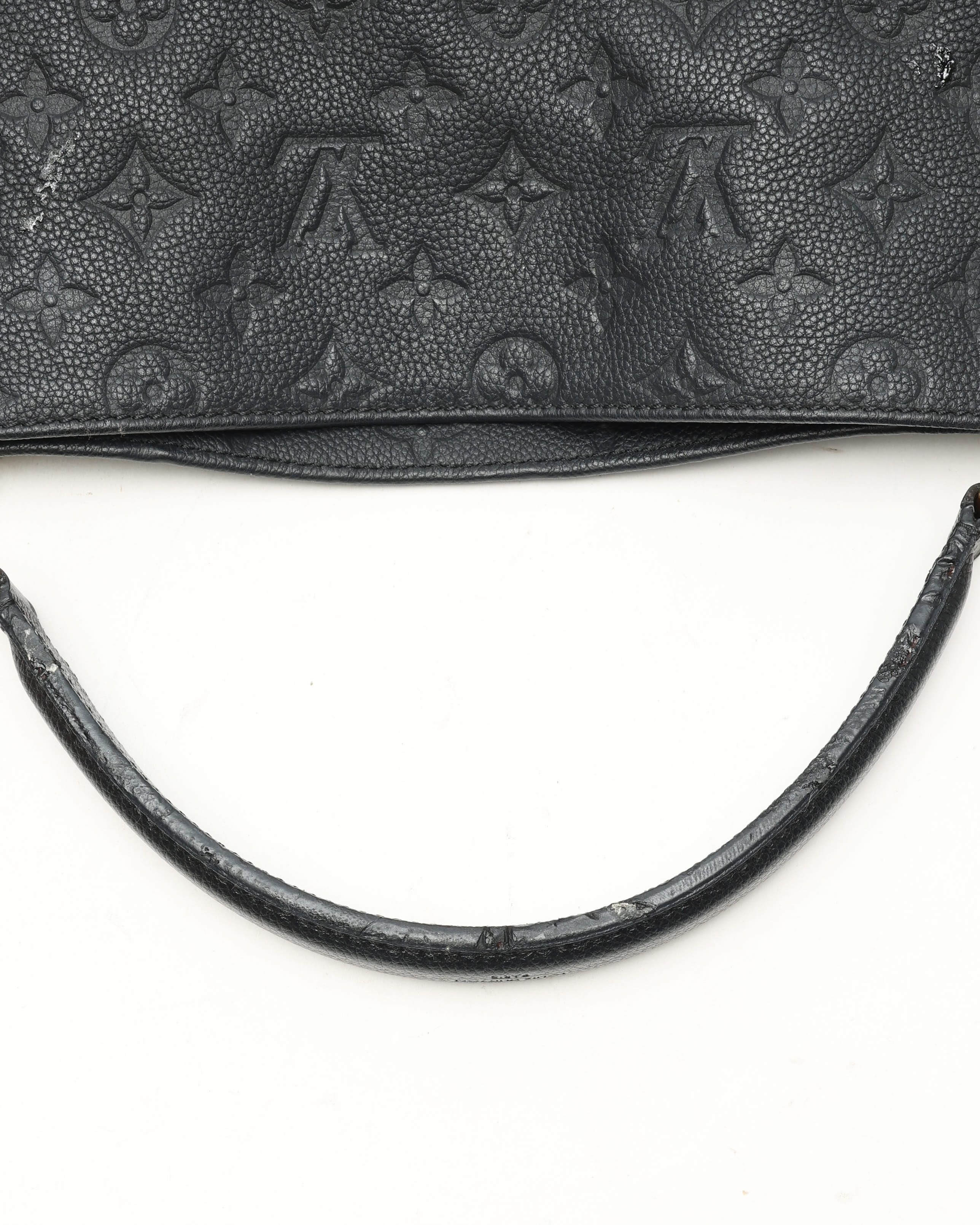 Pre-owned Louis Vuitton Monogram Empreinte Metis Hobo Bag In Black