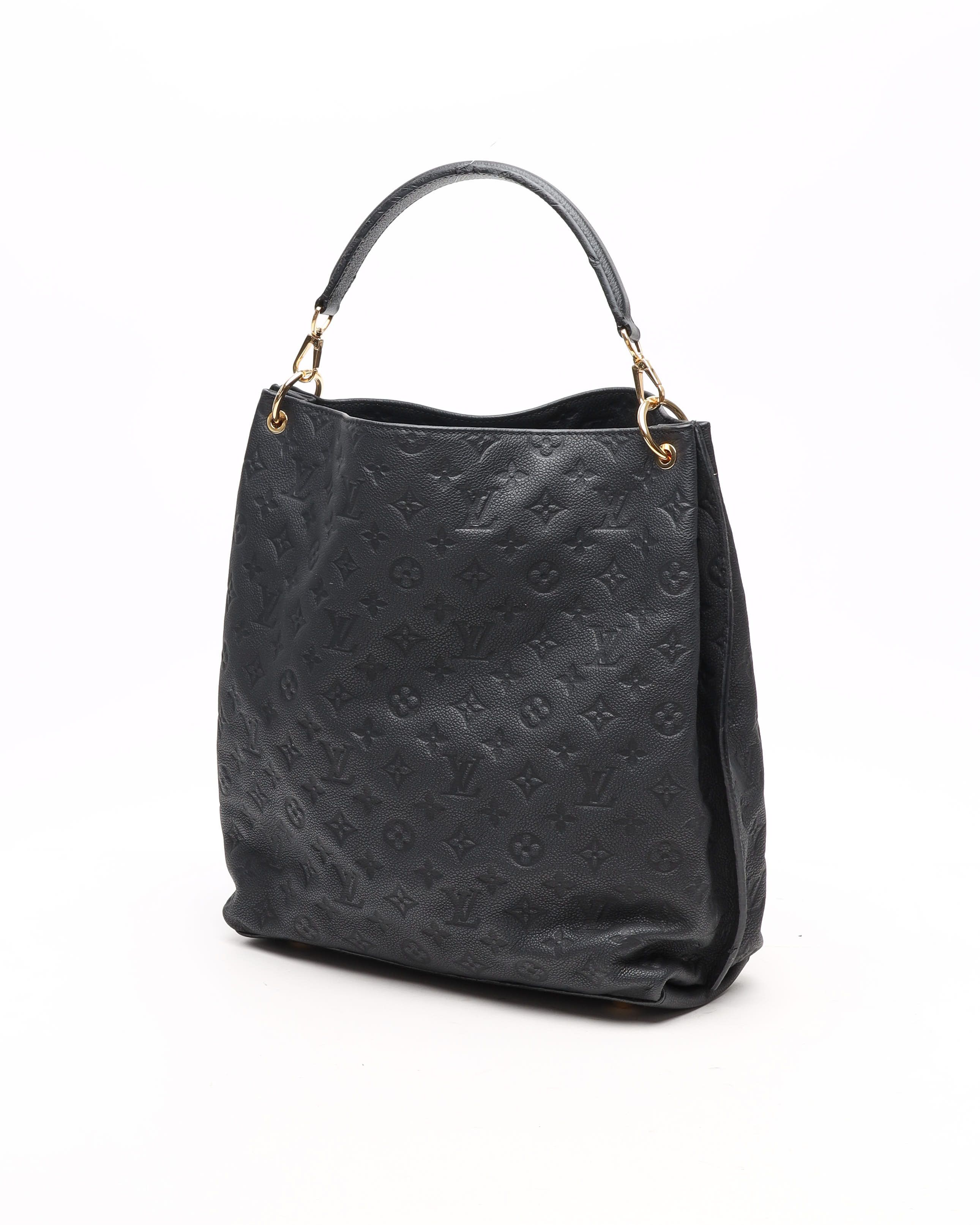 Pre-owned Louis Vuitton Monogram Empreinte Metis Hobo Bag In Black