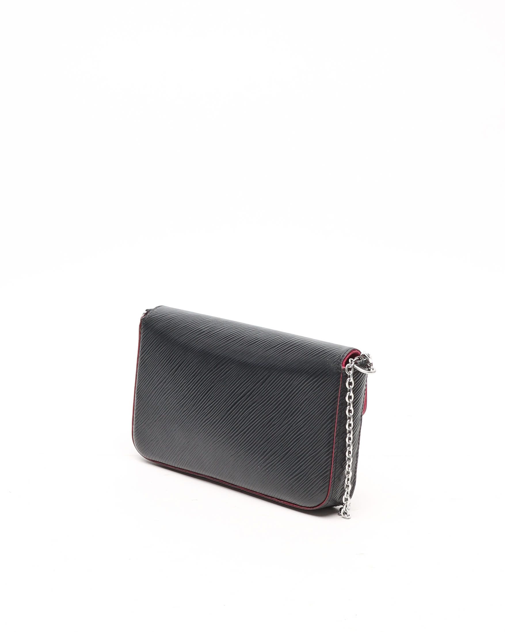 Pre-owned Louis Vuitton Félicie Epi Pochette Bag In Black